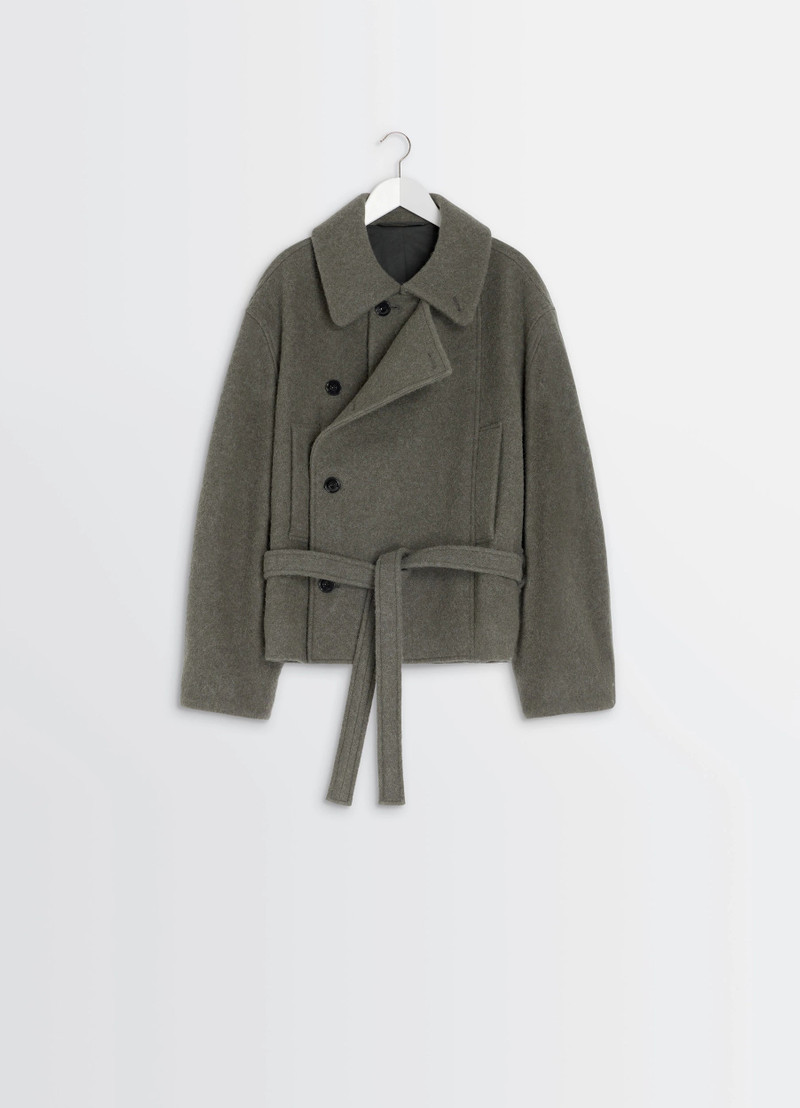 SHORT ASYMMETRICAL BATHROBE COAT 1