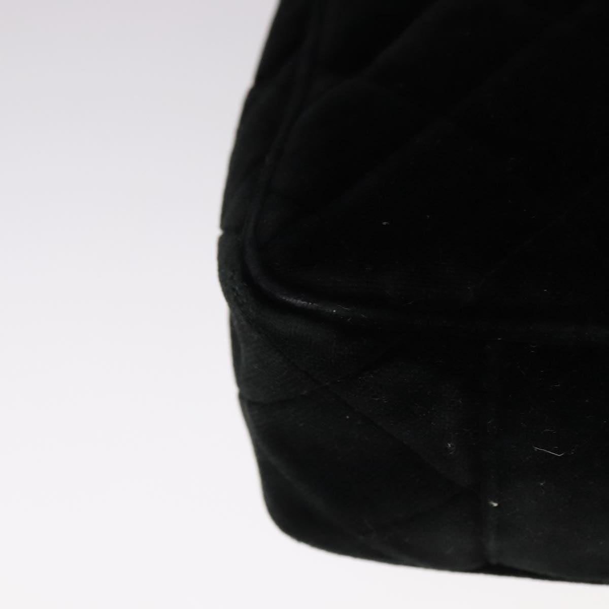 CHANEL Matelasse Hand Bag Suede Black CC - 12