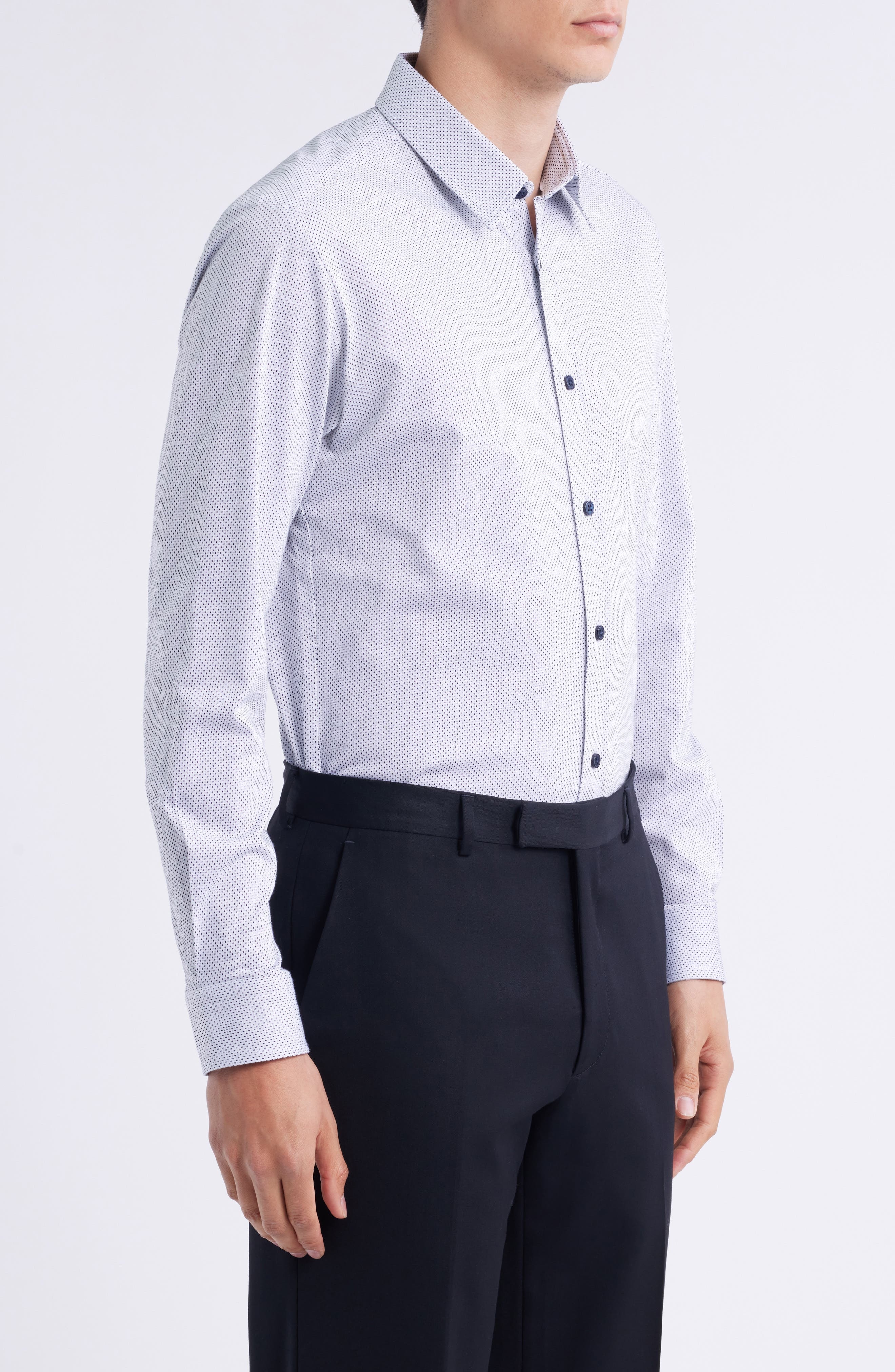 BOSS Roan Kent Slim Fit Button-Up Shirt in White at Nordstrom - 4