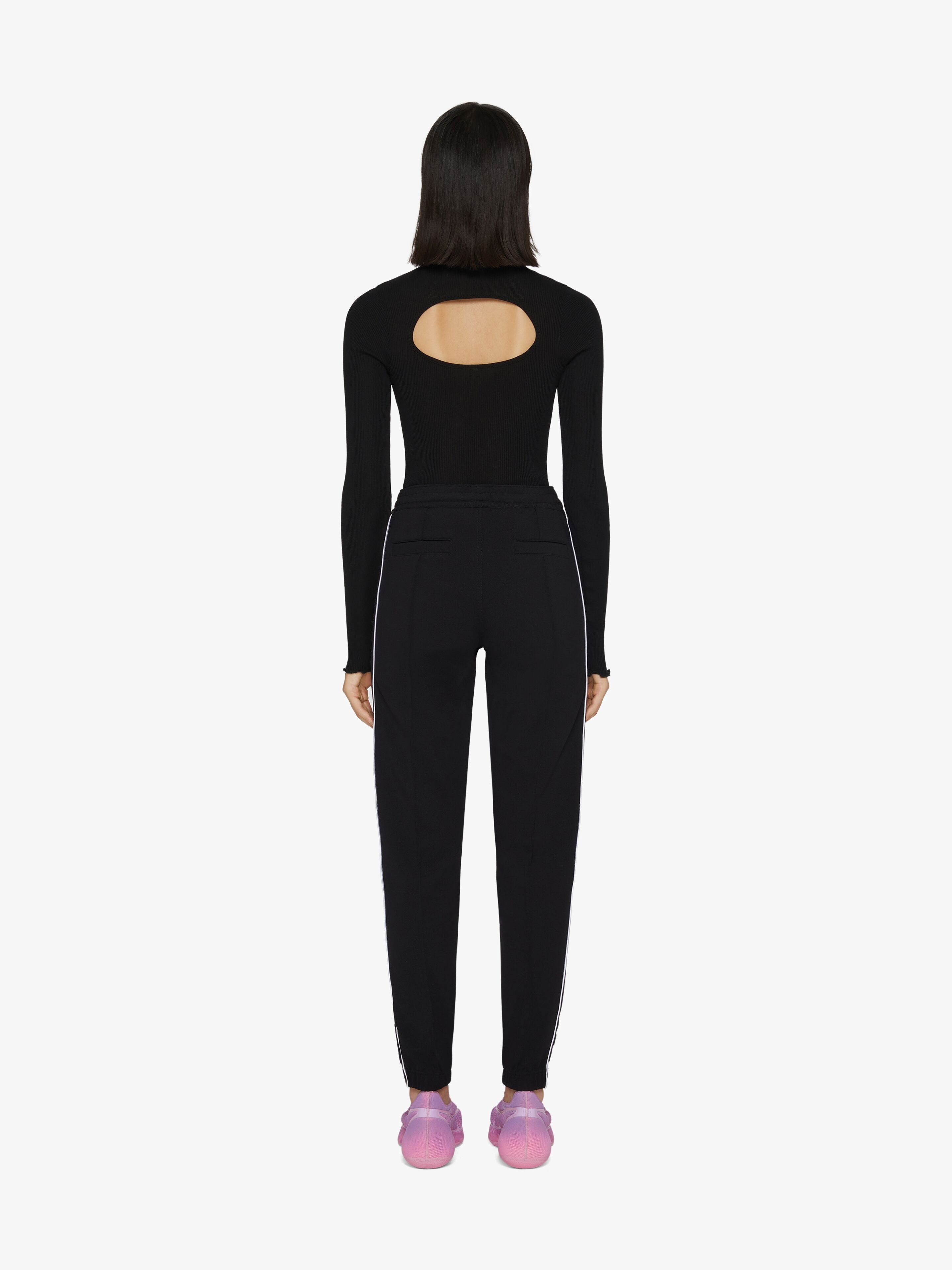 SLIM-FIT JOGGER PANTS IN JERSEY WITH GIVENCHY BANDS - 4