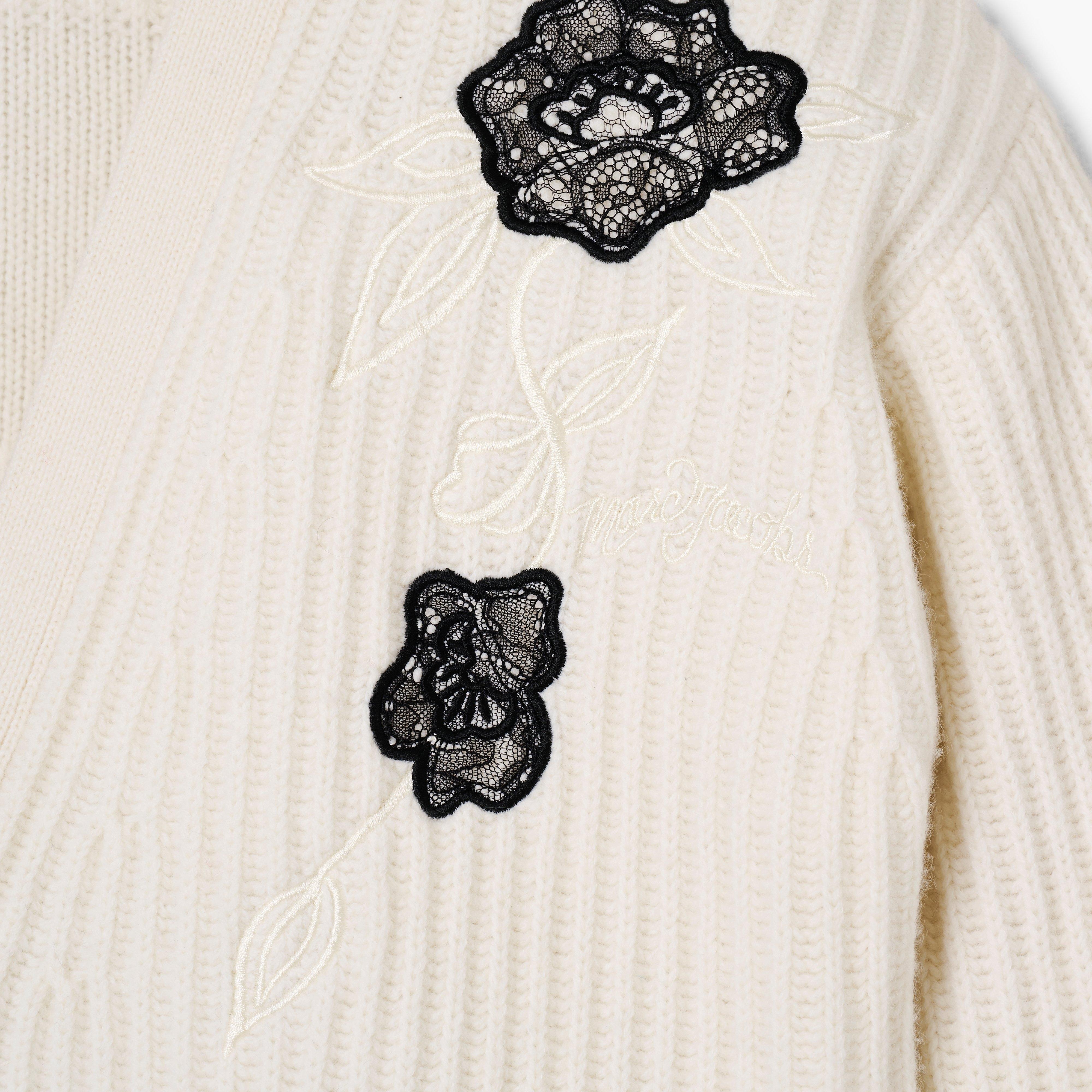 THE LACE APPLIQUE CARDIGAN - 6