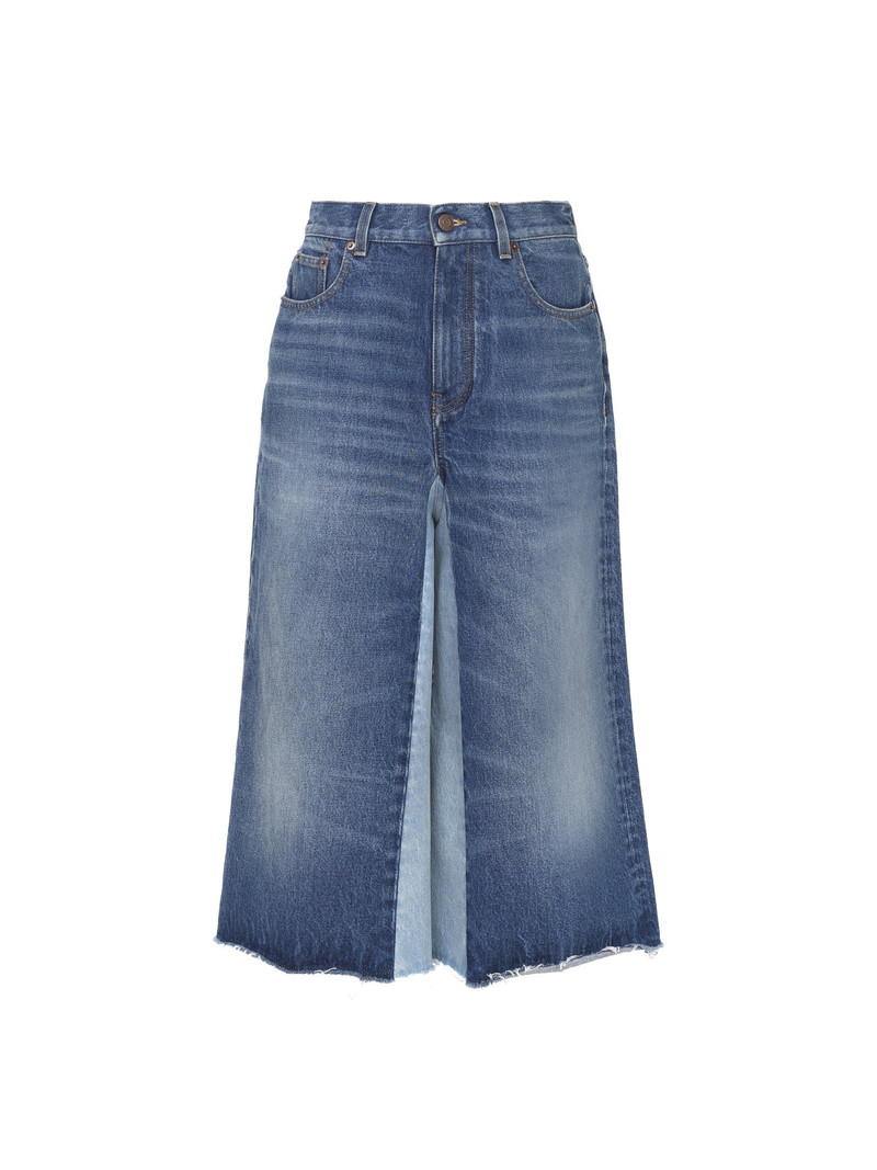BERMUDA SHORTS IN DENIM PATCHWORK - 1