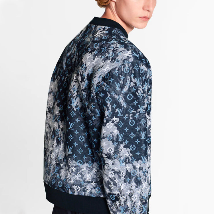 LOUIS VUITTON LV Monogram Tapestry Sweatshirt For Men Blue 1A8H2X - 4