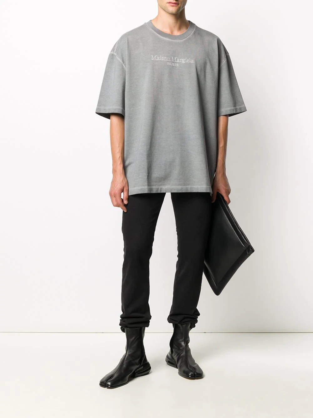 logo-embroidered oversized T-shirt - 2