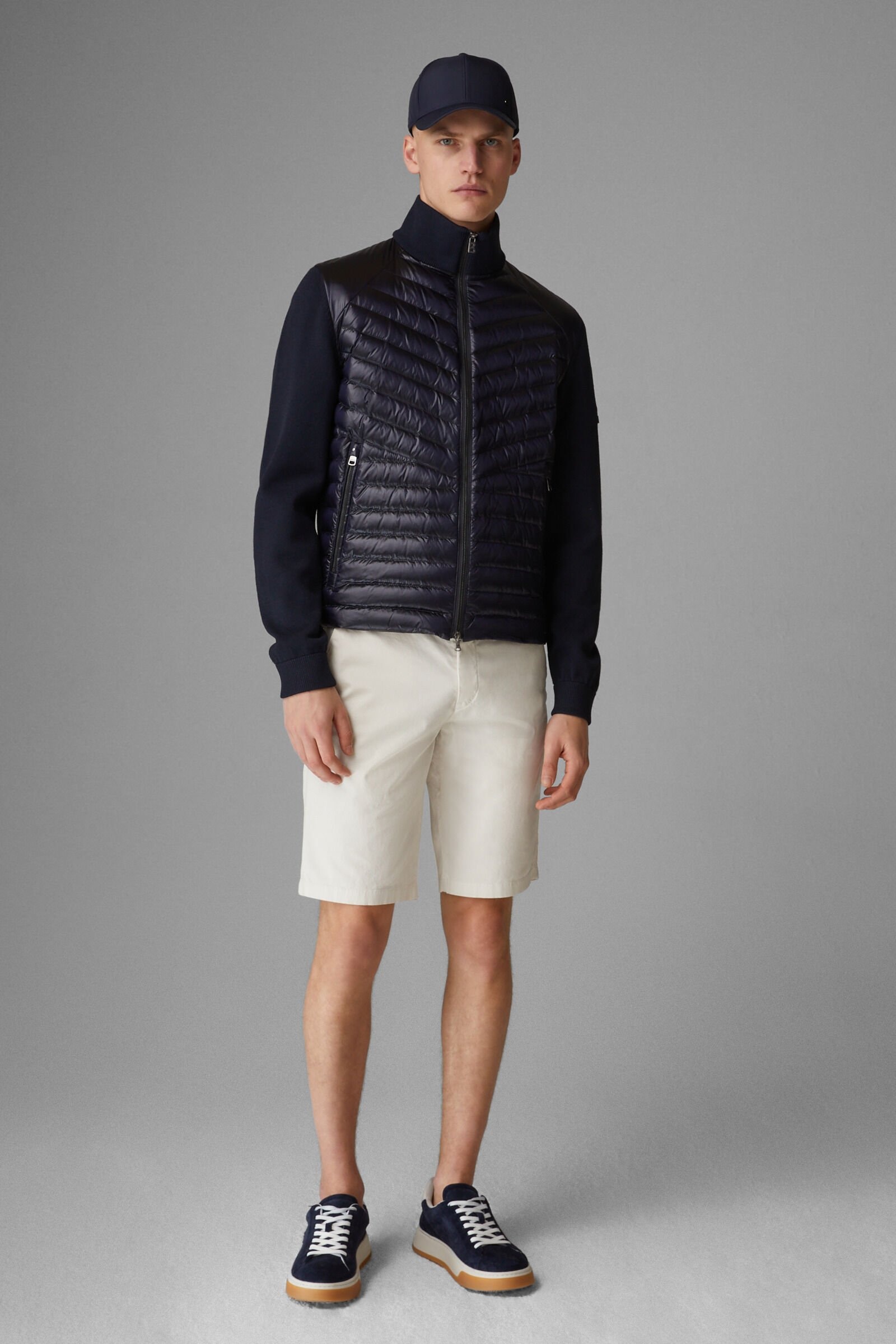 Alexio Down knit jacket in Navy blue - 4