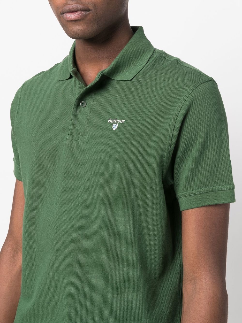 embroidered-logo short-sleeved polo shirt - 5