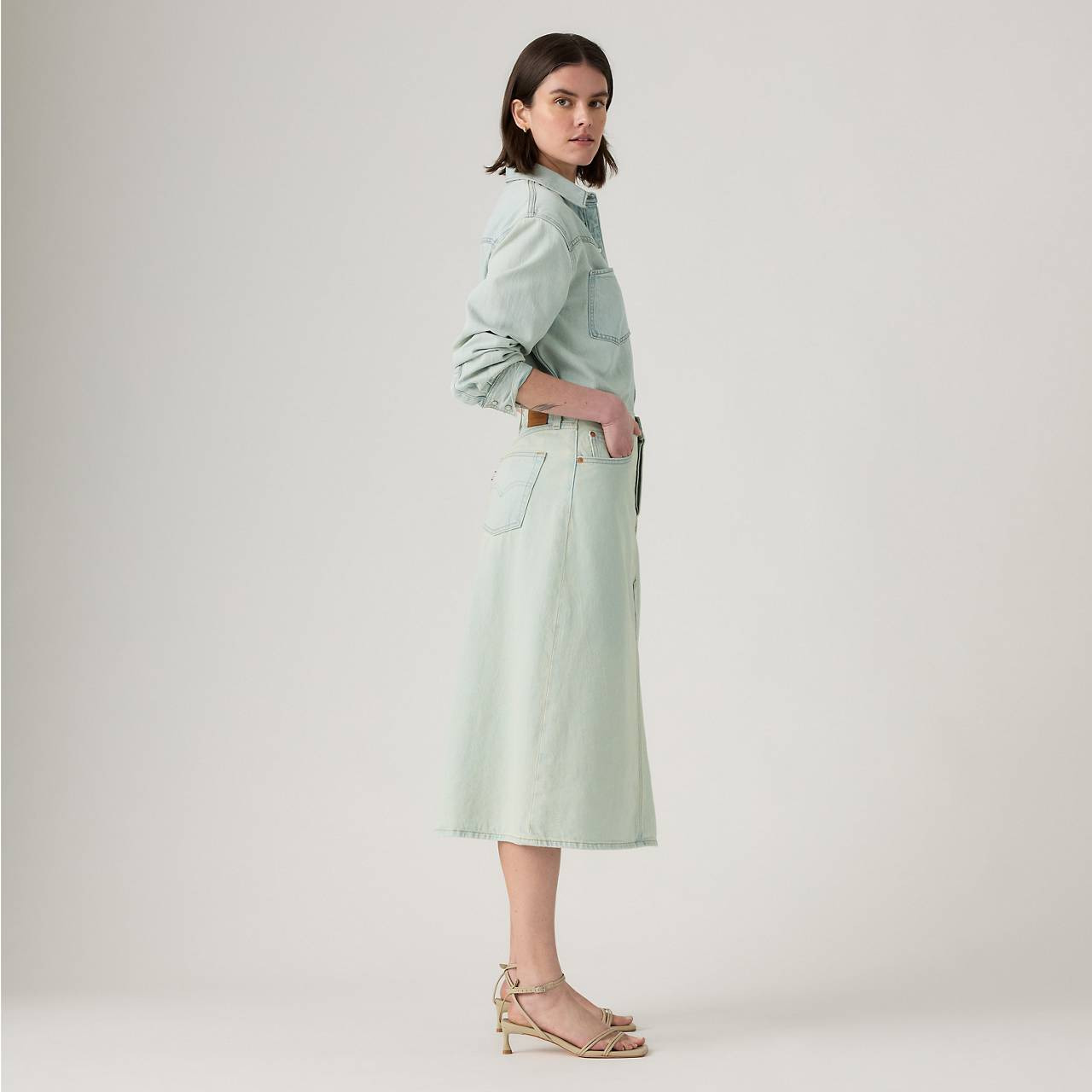 HIGH-RISE A-LINE DECON SKIRT - 6