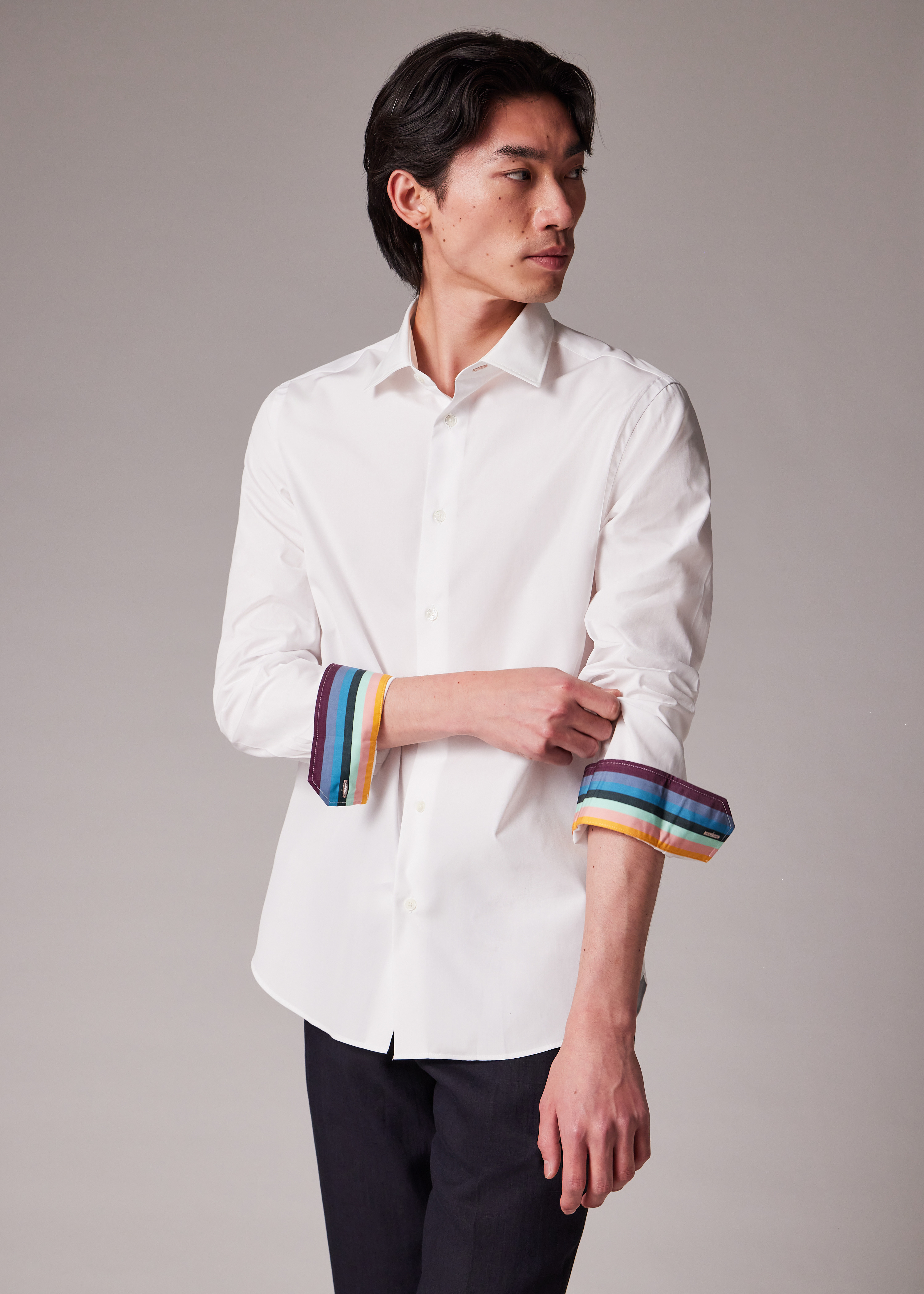 Slim-Fit Shirt With 'Artist Stripe' Cuff Lining - 4