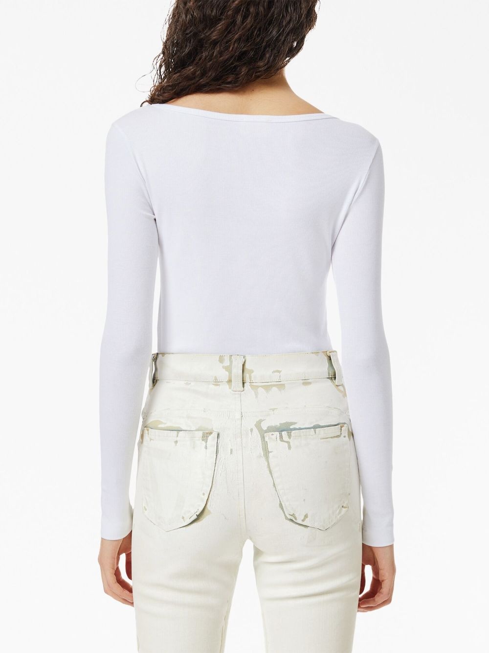 ribbed logo-patch top - 4