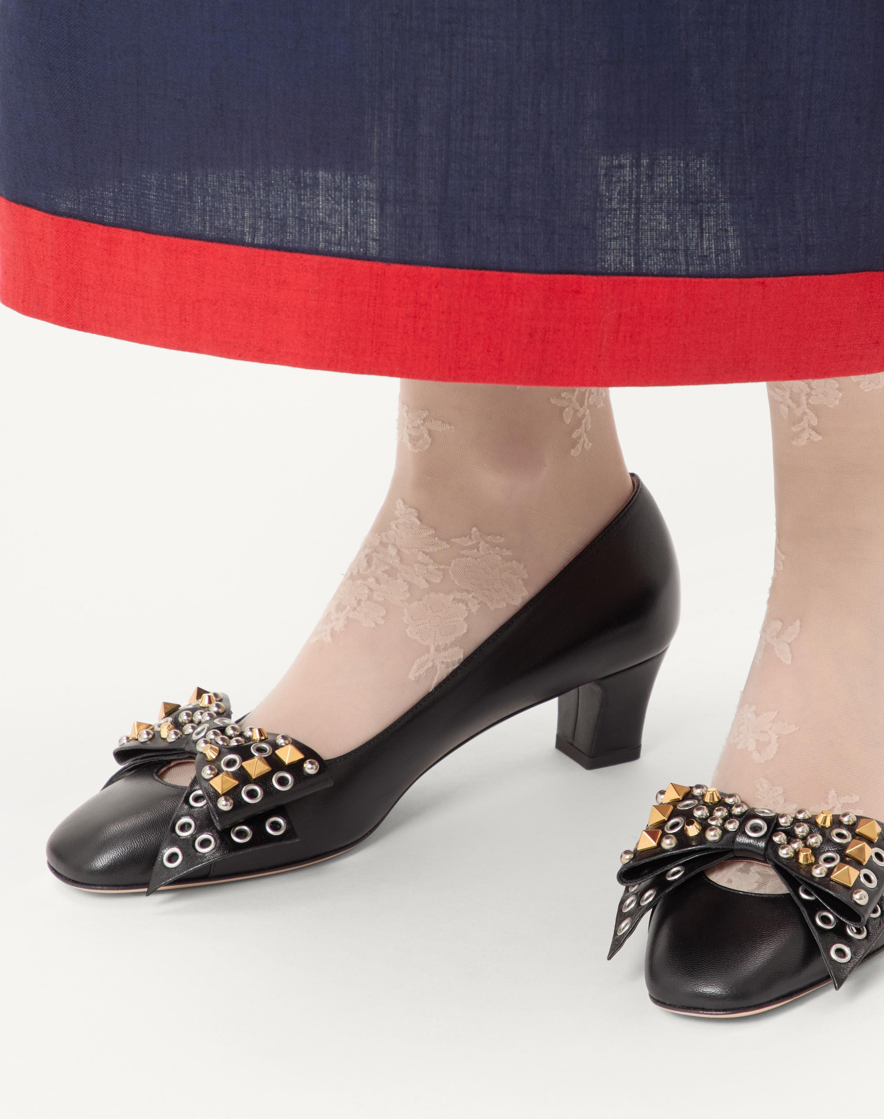 BOWOW PUMP IN KIDSKIN WITH STUDS 45MM - 2