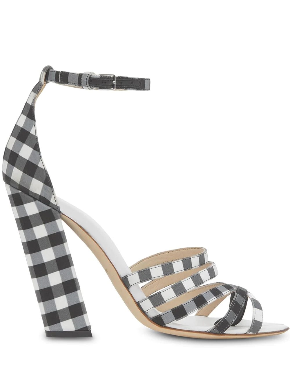 split-toe gingham sandals - 1