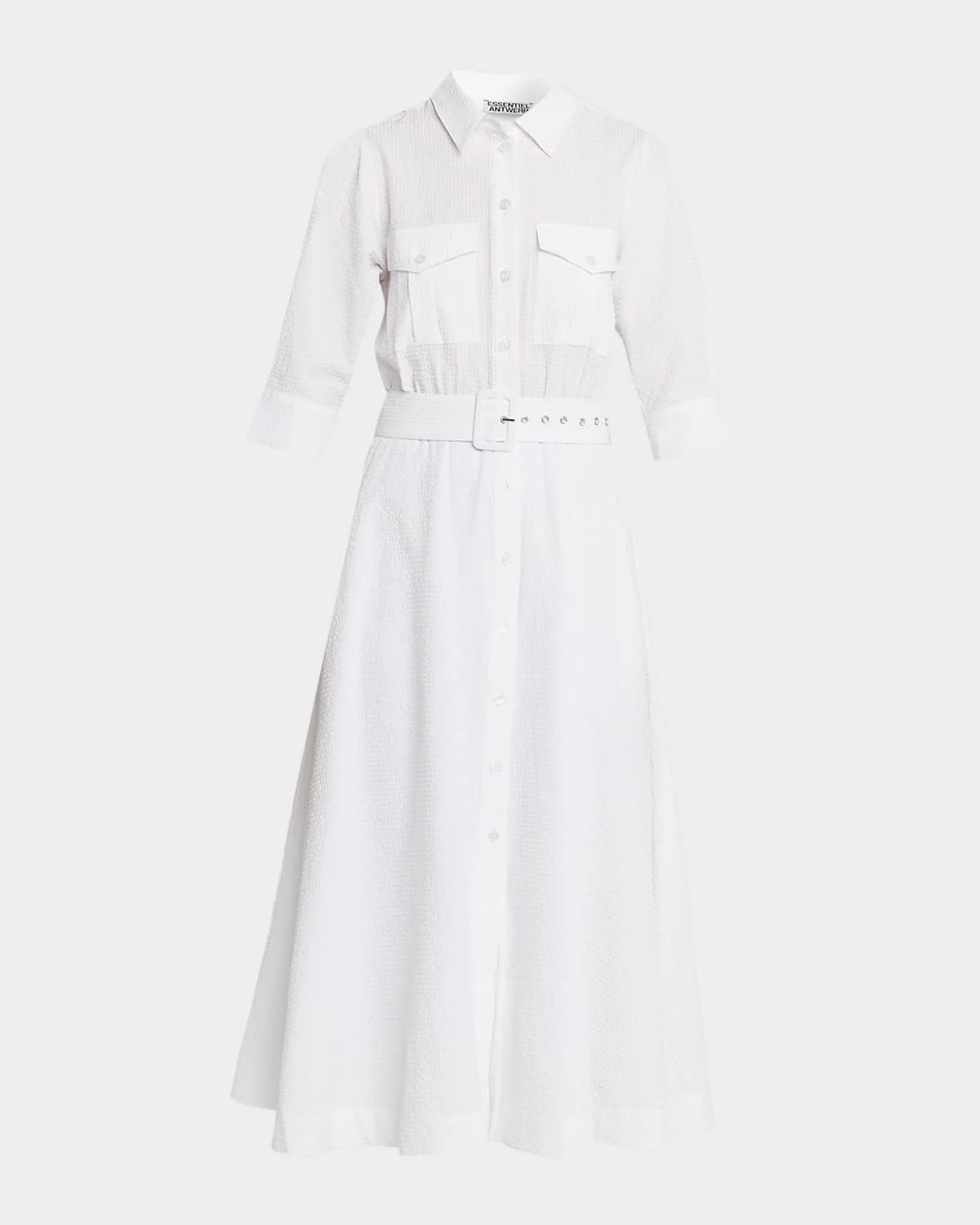 Jizo Belted Midi Shirtdress - 1