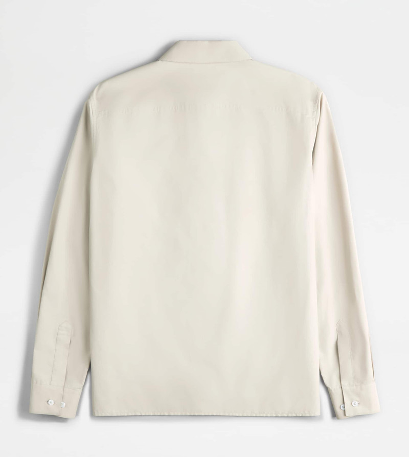 ZIPPED SHIRT JACKET - BEIGE 8