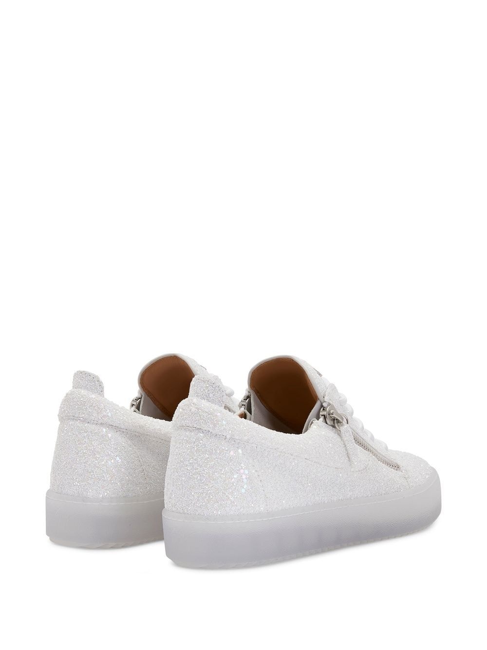 zip-detail glitter trainers - 3