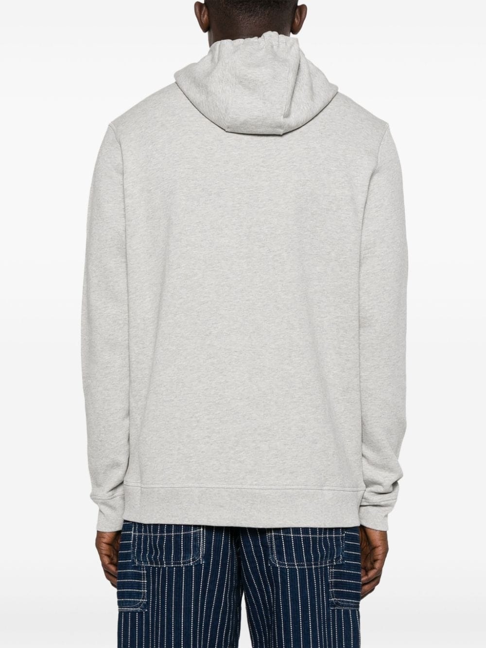logo-embroidered cotton hoodie - 4