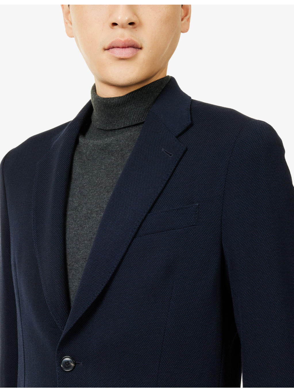 Birdseye Notched-Lapel Wool-Cashmere Blend Jacket - 5