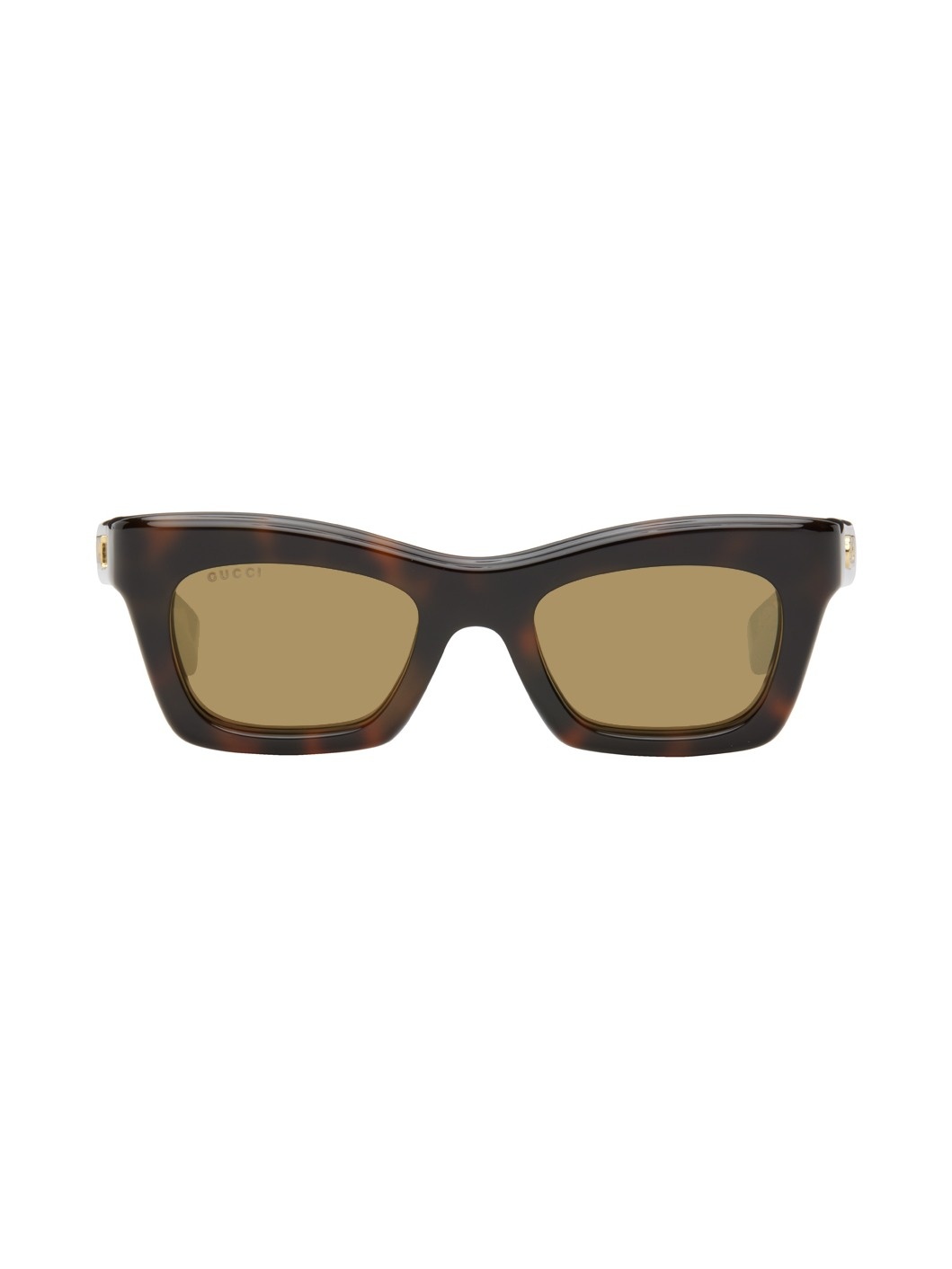 Brown Rectangular Sunglasses - 1