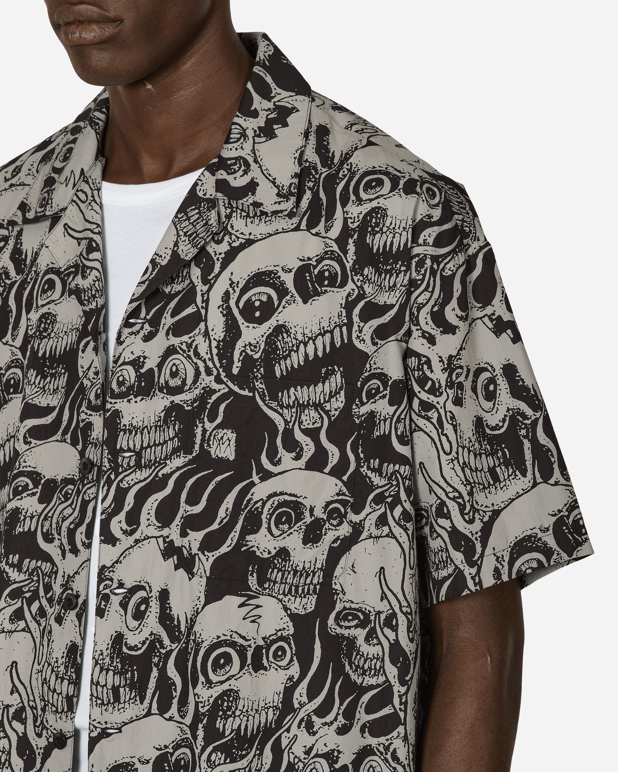 トップス NEIGHBORHOOD x BABYLON . Hawaiian Shirt NEIGHBORHOOD Babylon Hawaiian Shirt Grey | slamjam | REVERSIBLE