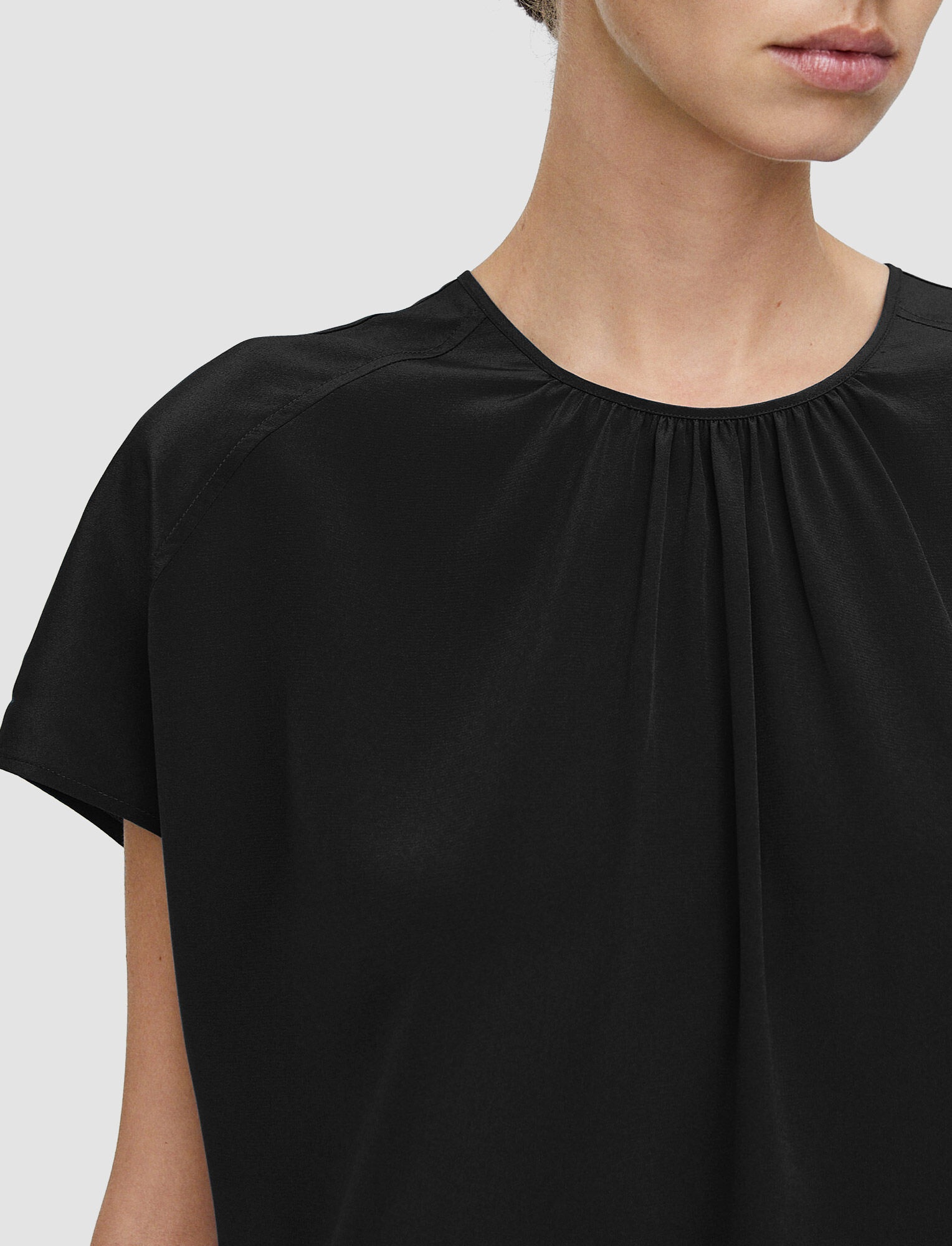 Silk Crepe de Soie Broca Blouse - 5