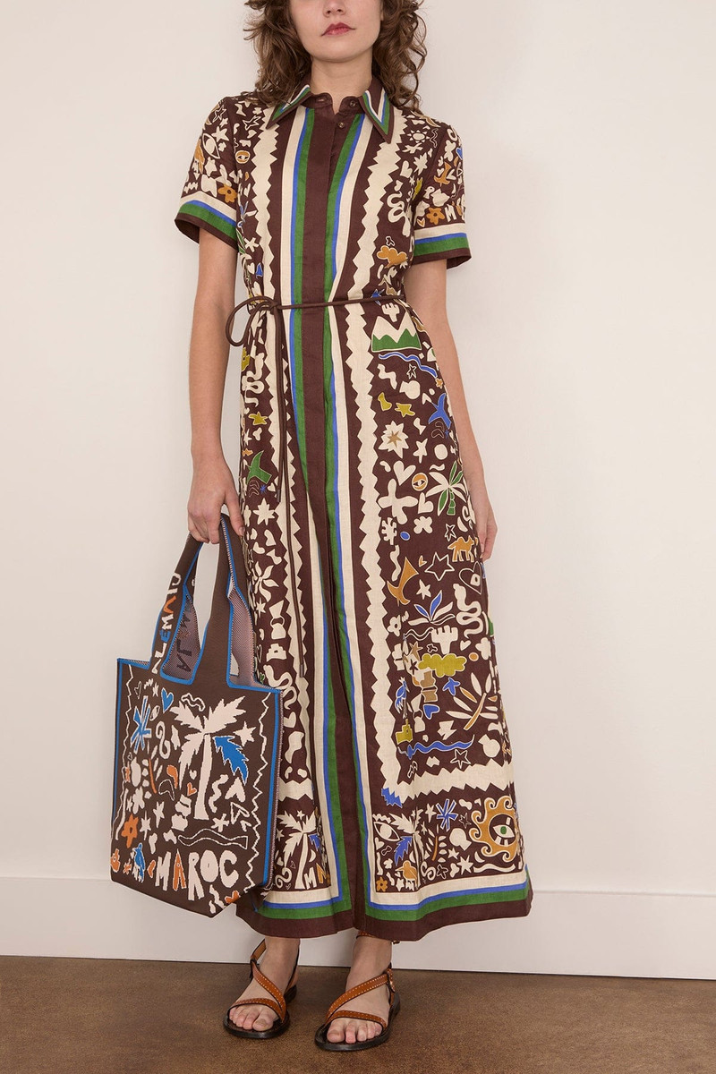 ALÉMAIS Maroc Shirtdress in Multi outlook