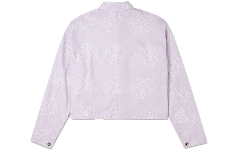 Converse (WMNS) Converse Printing Casual Reversible Short Shirt Jacket Purple 10022421-A01 outlook