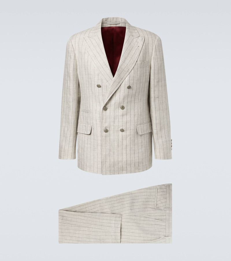 Pinstripe linen suit 1