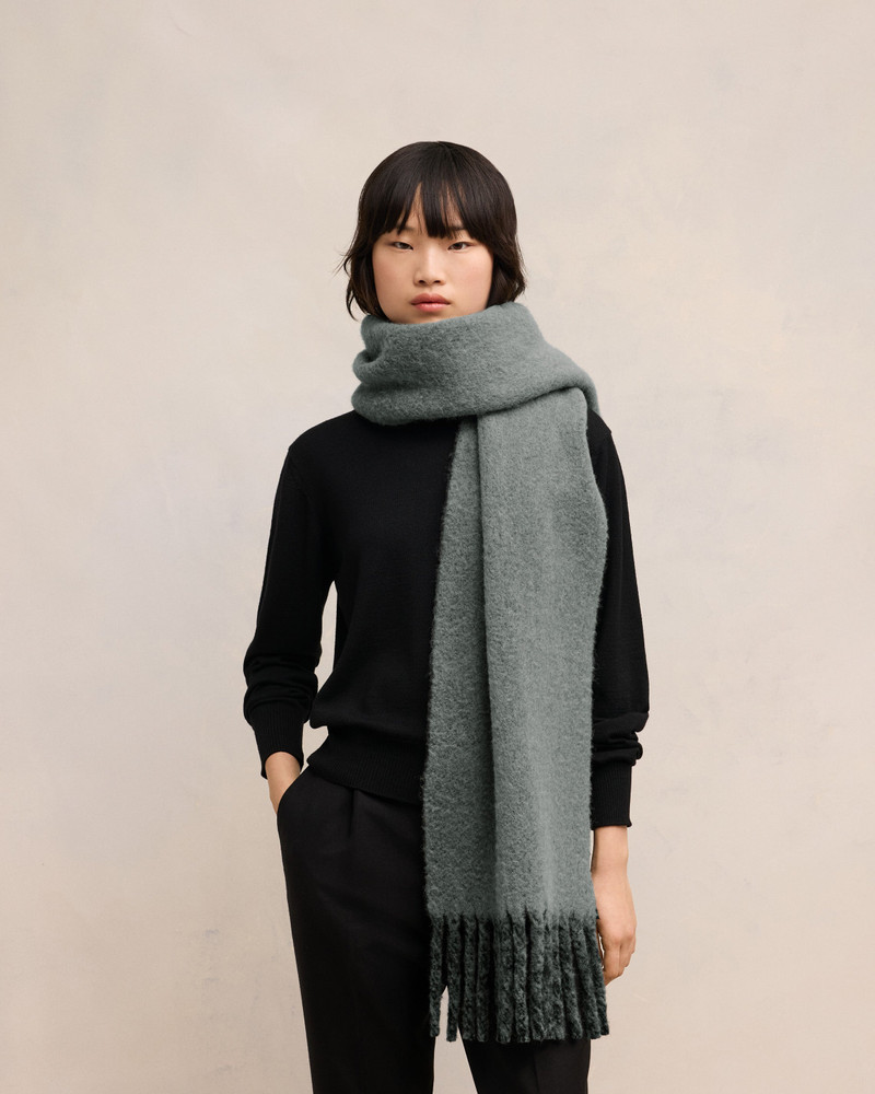 AMI Paris BICOLOR DOUBLE-SIDED SCARF WITH AMI ALEXANDRE MATTIUSSI TAB outlook