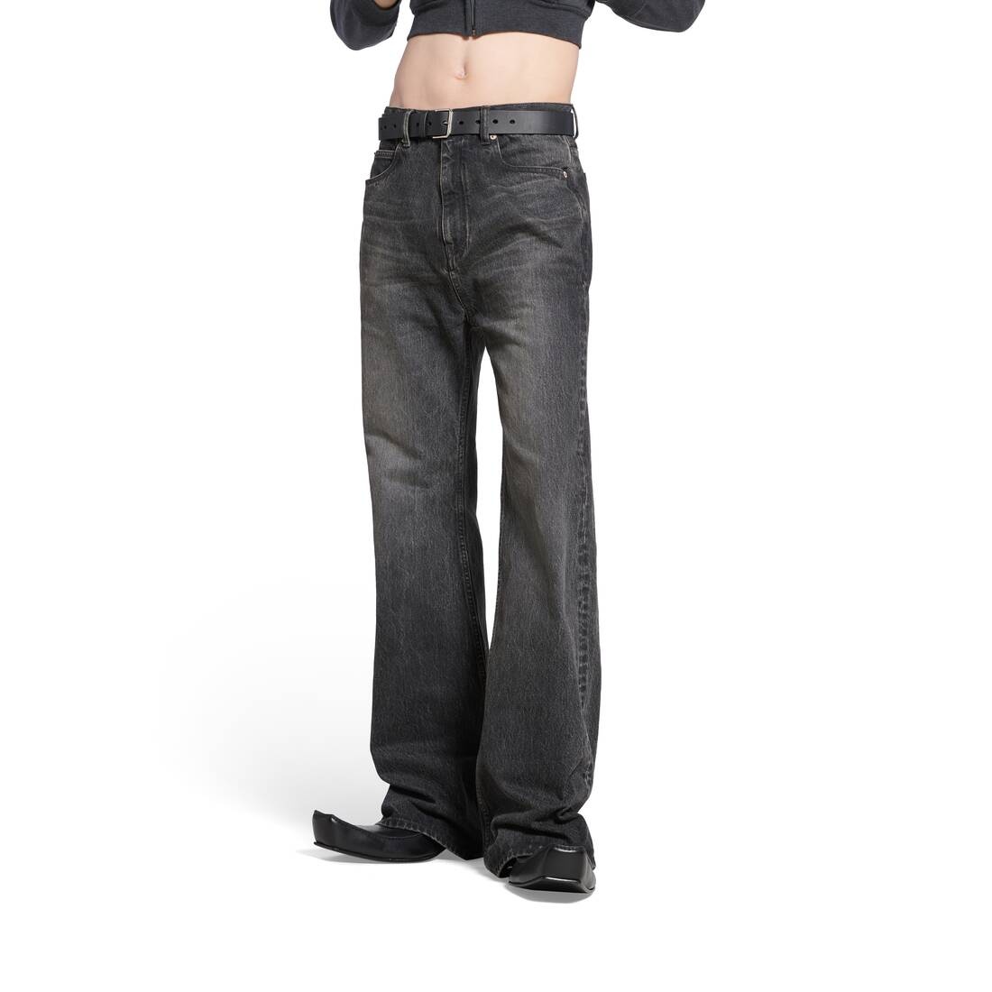 Men's Flared Pants in Black