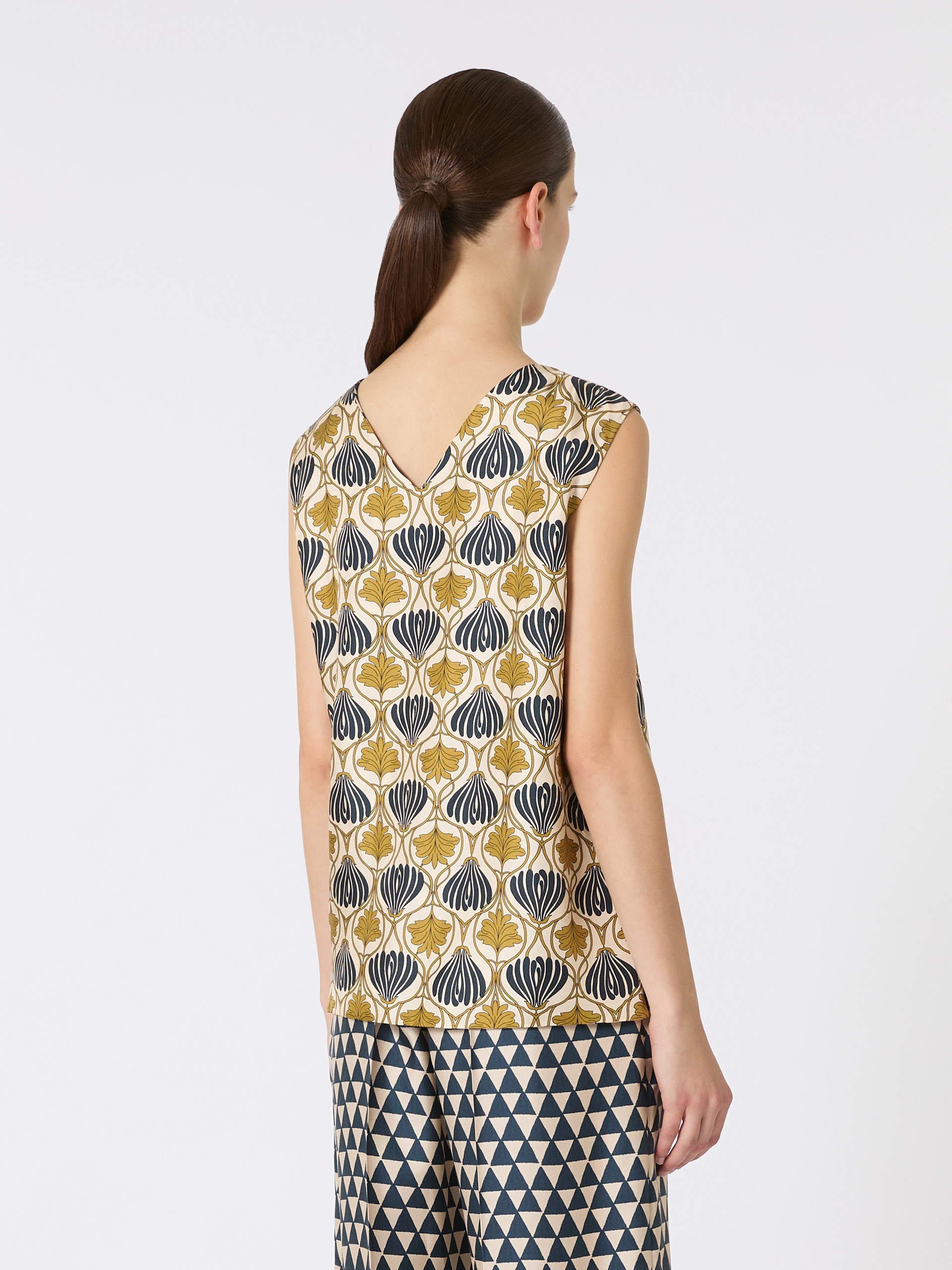 TIMETOP Reversible printed silk top - 4