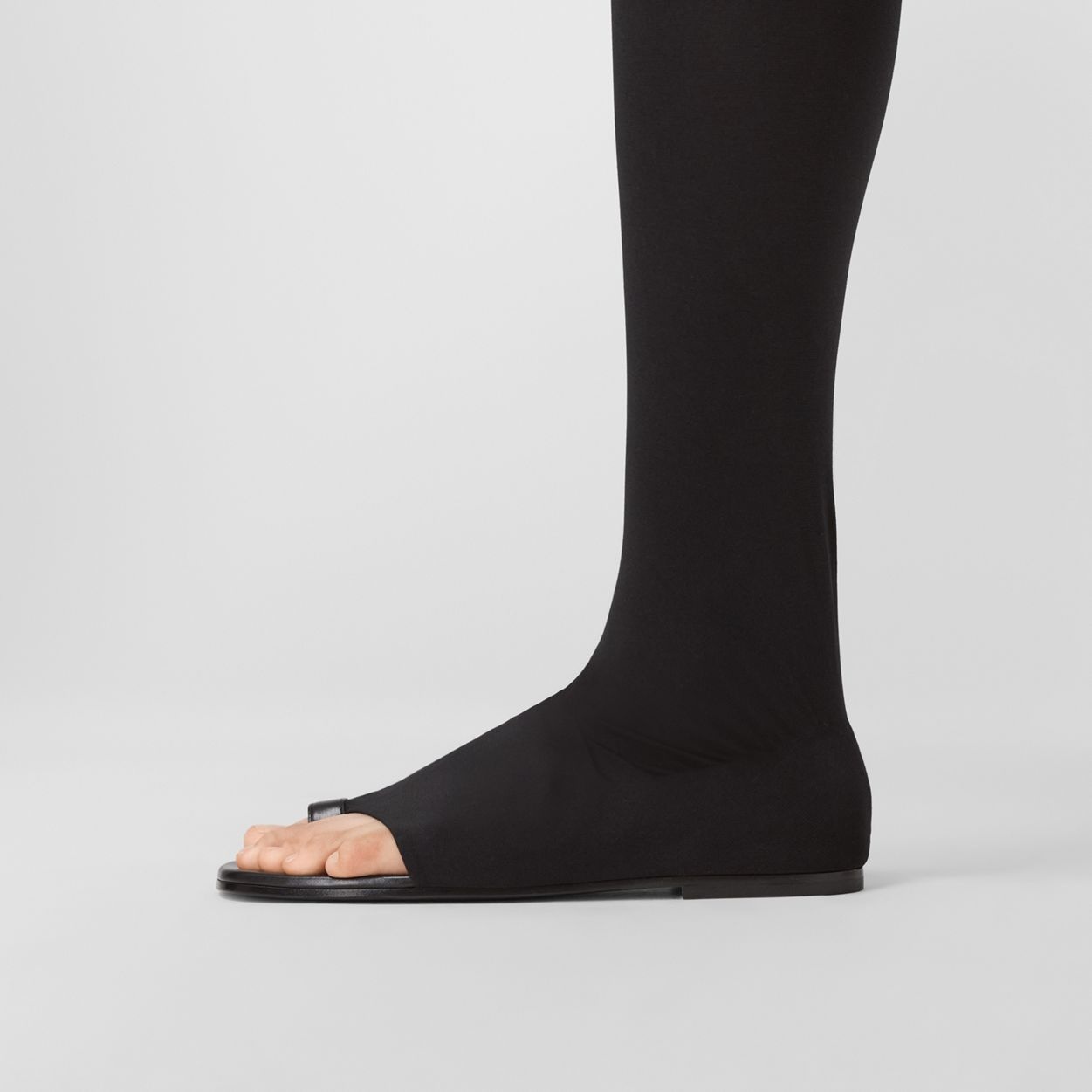 Toe-ring Detail Over-the-knee Sock Boots - 3