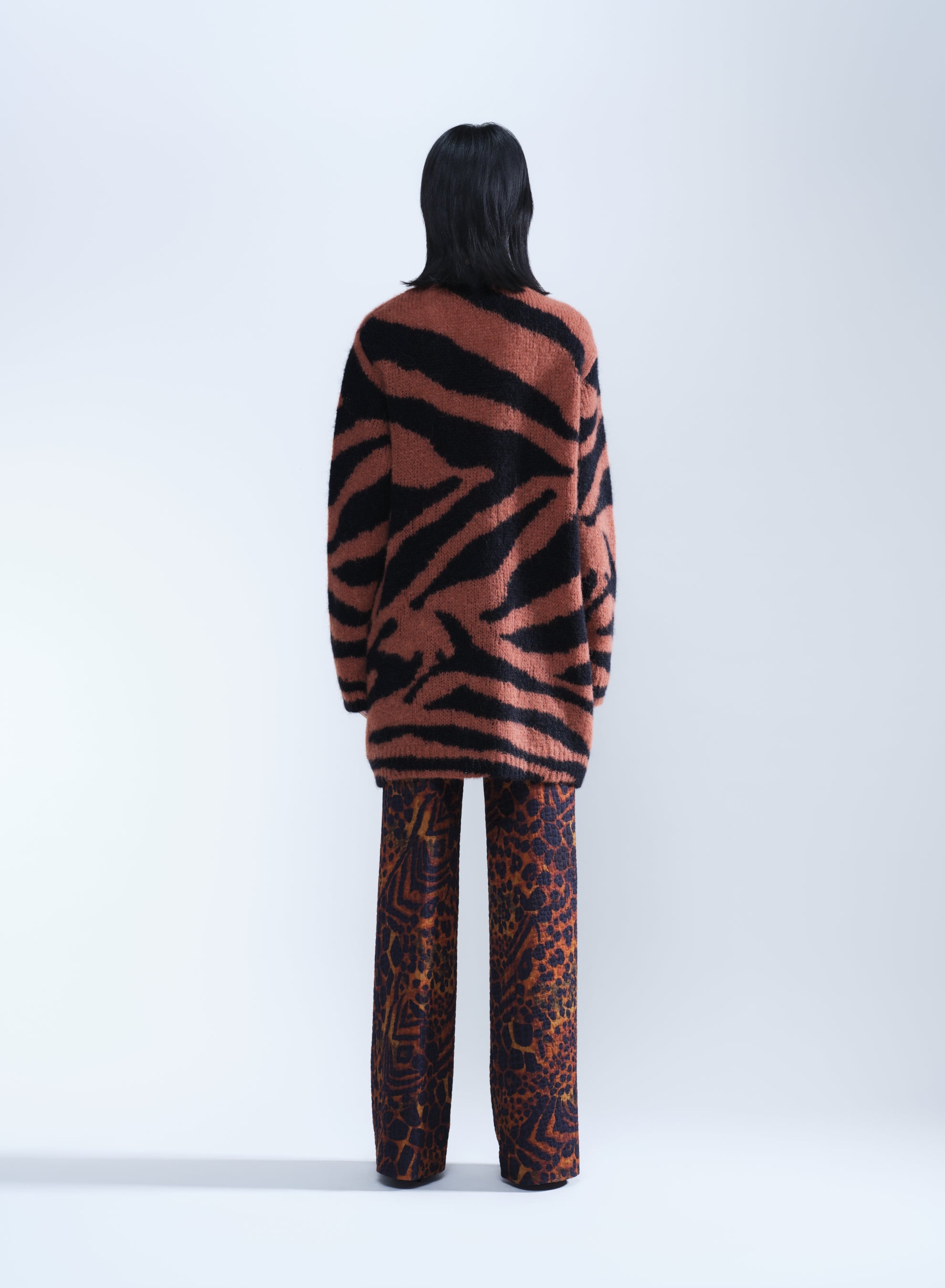 LONG ZEBRA CARDIGAN - 4
