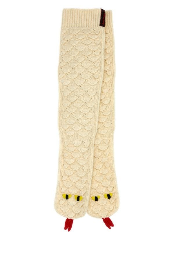 Bottega Veneta Man Ivory Wool Socks - 1