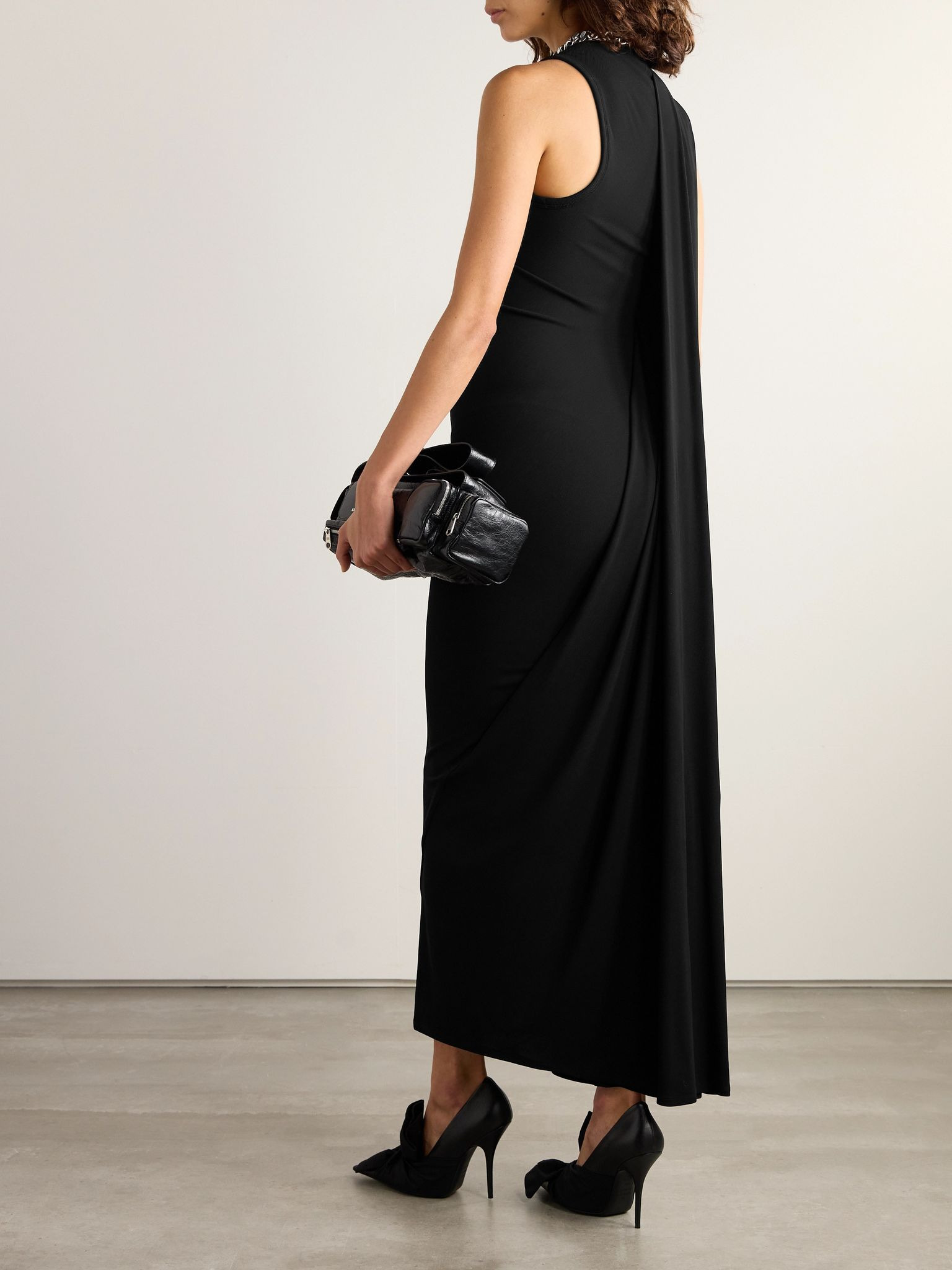 Stretch-jersey gown Black - 2