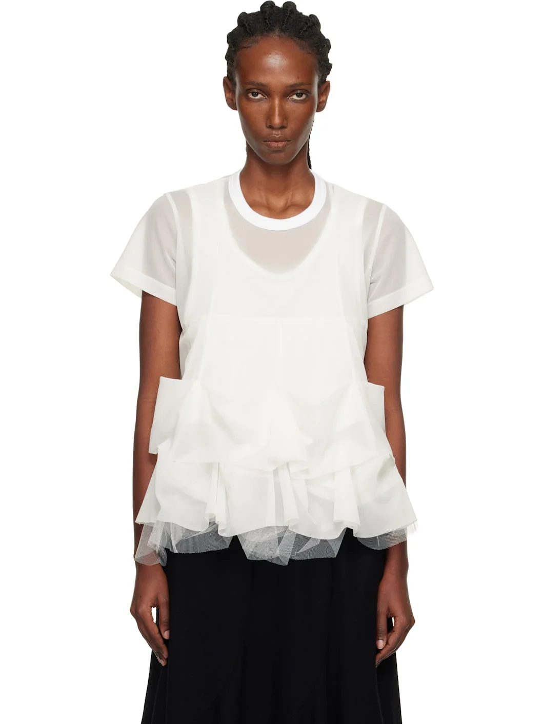 White Tiered T-Shirt - 1