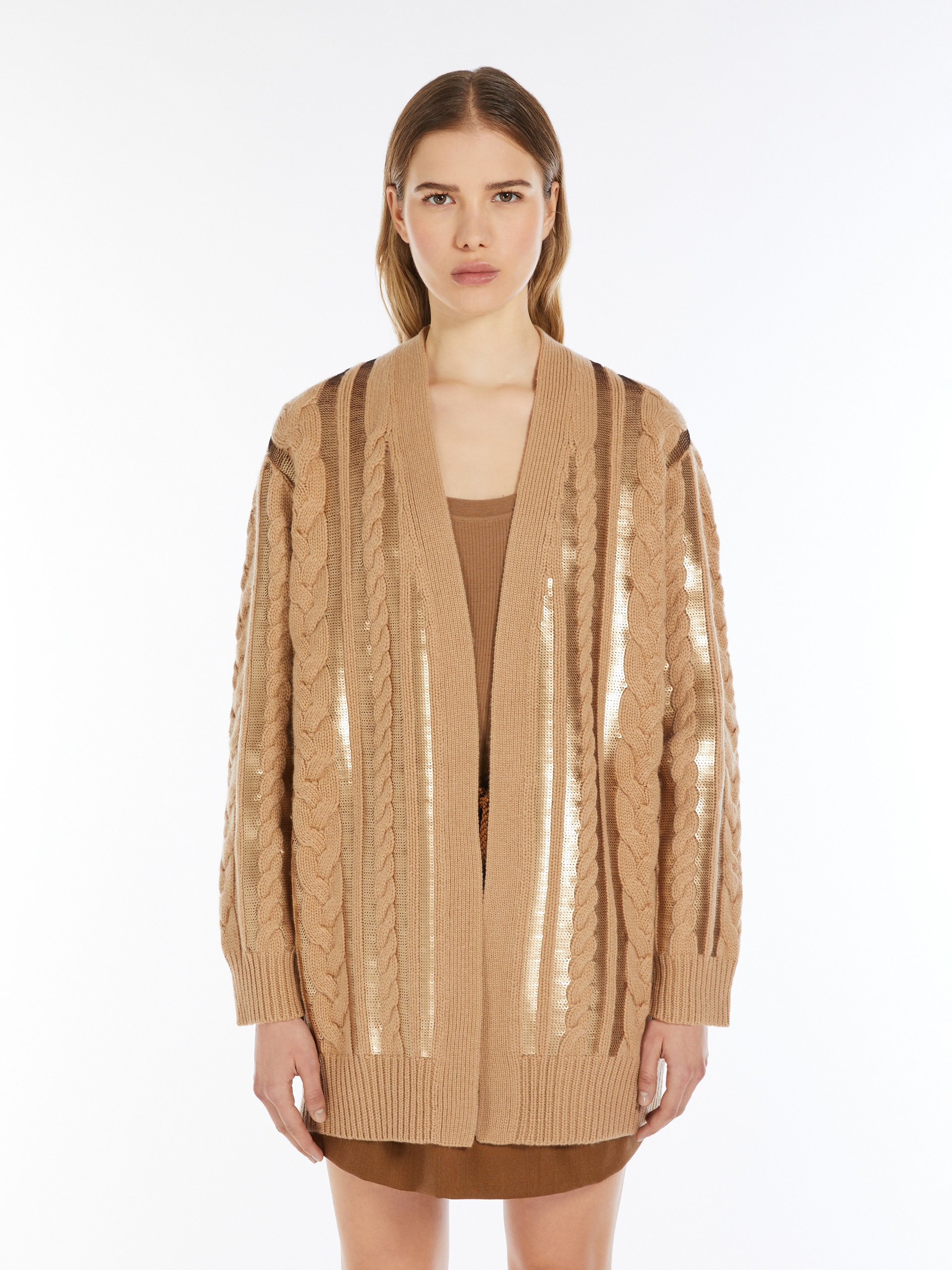 MIRCO Wool and cashmere cardigan with sequins - 3