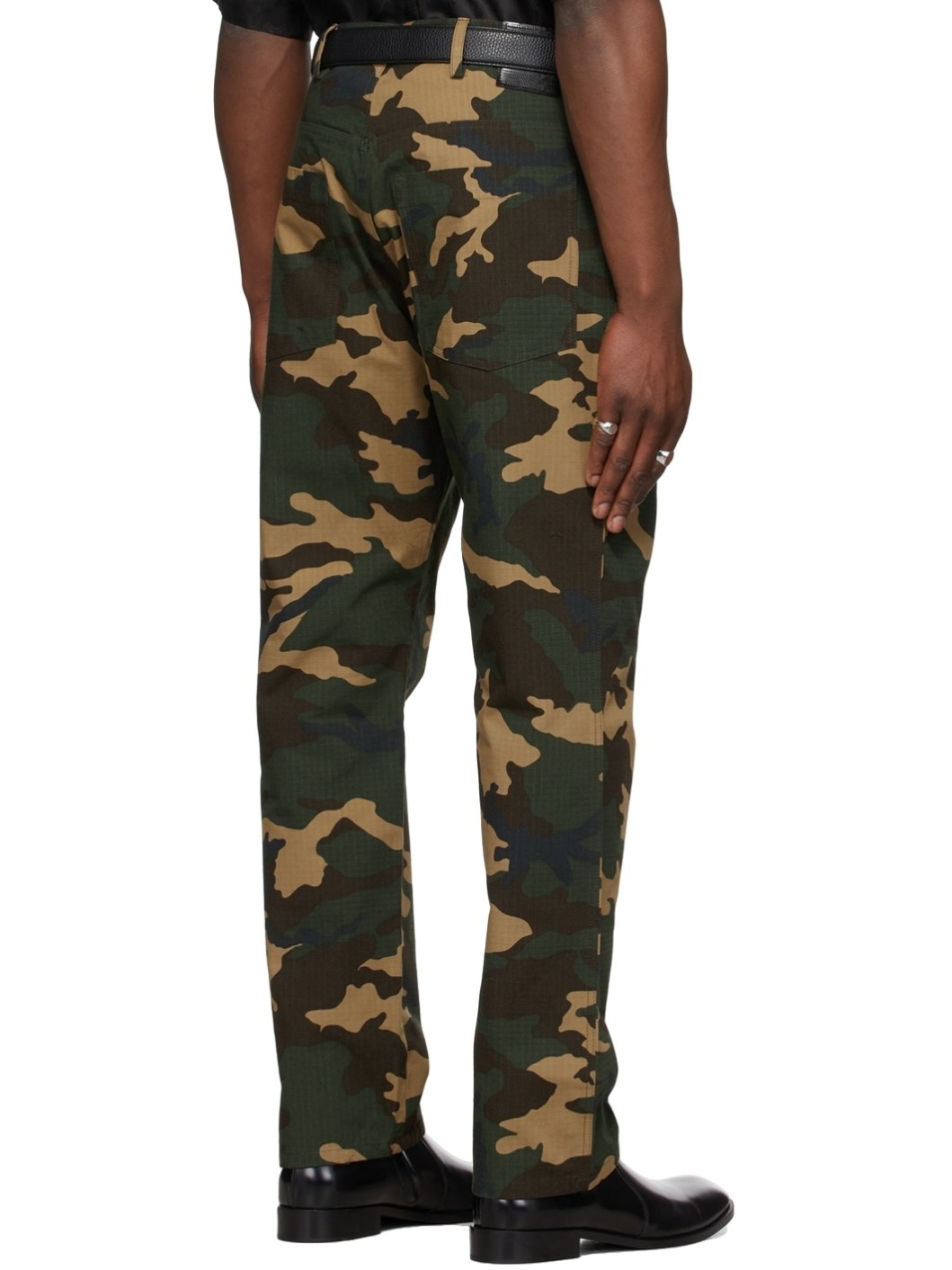 SSENSE Exclusive Green Camo Straight-Leg Jeans - 3