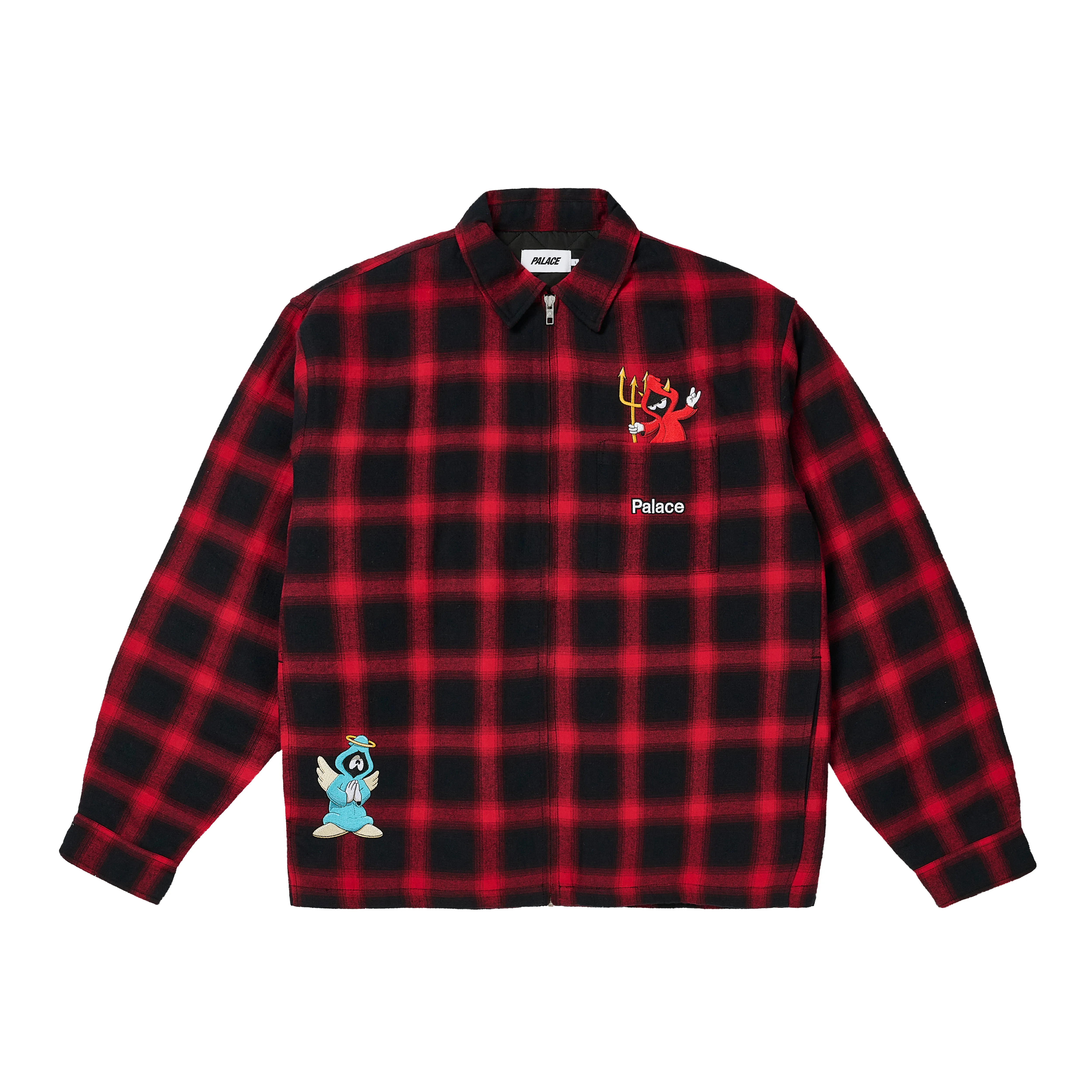 ZIP UP SHIRT RED - 1