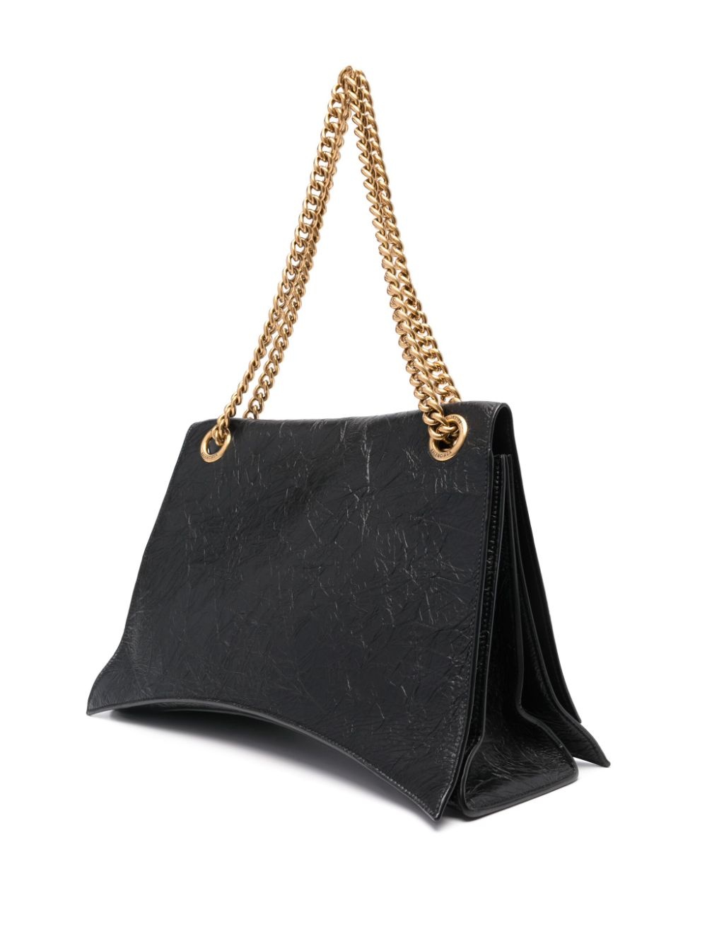 logo-plaque leather shoulder bag - 3