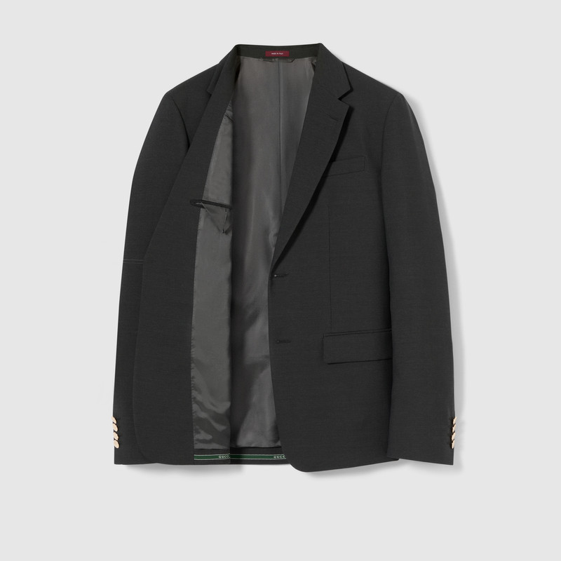 Single-breasted selvedge wool jacket 6