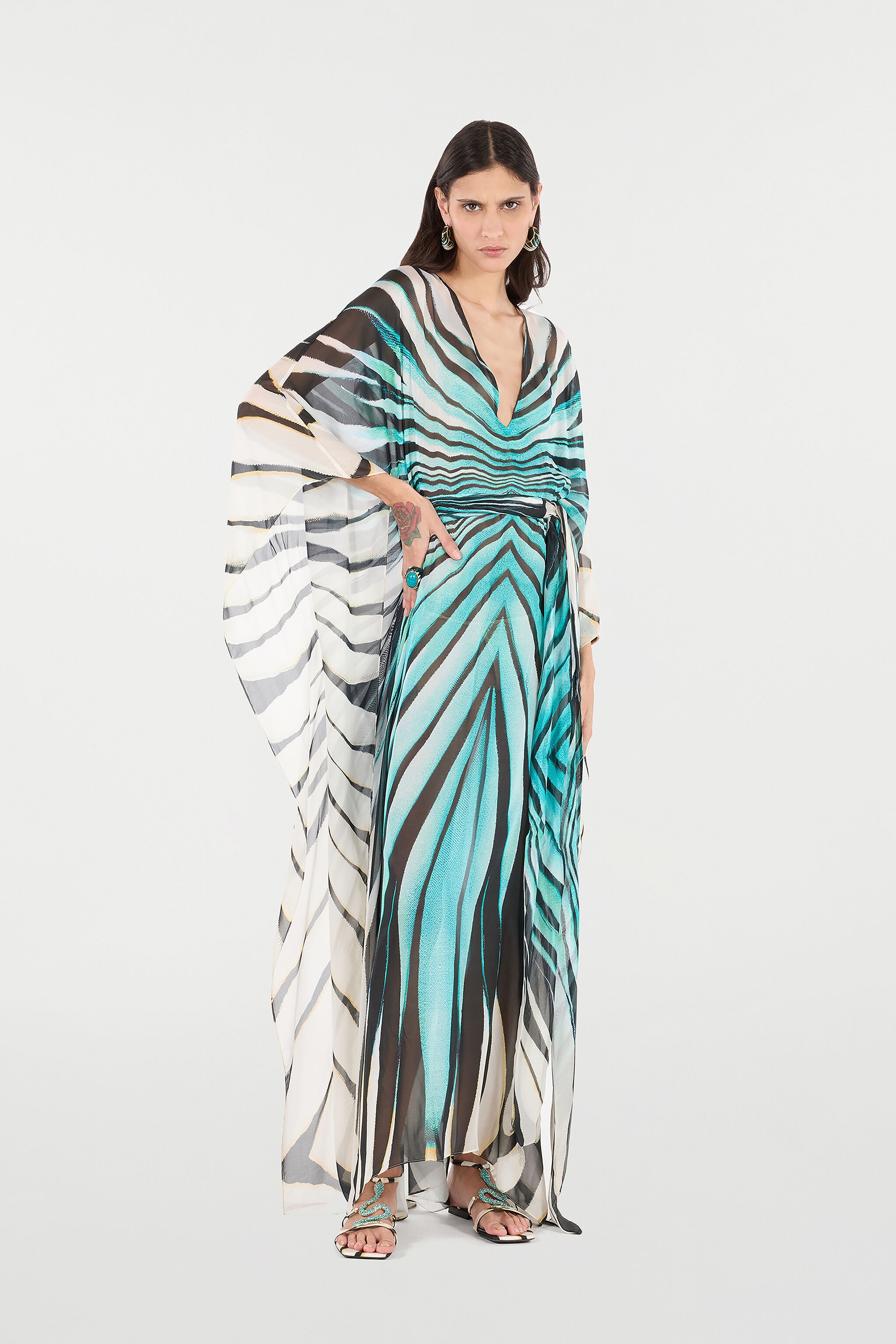 Ray Of Sea Print Kaftan - 2