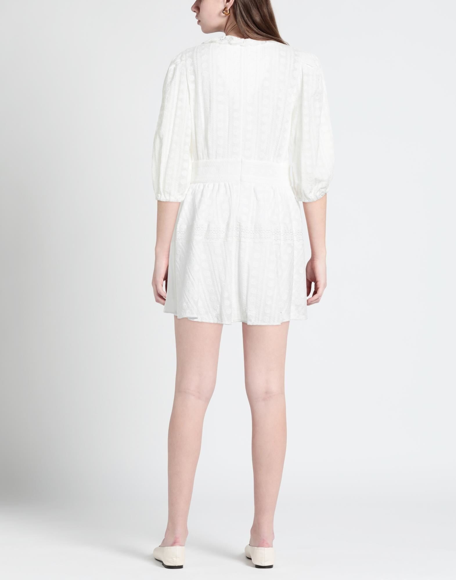 White Women's Short Dress - 4