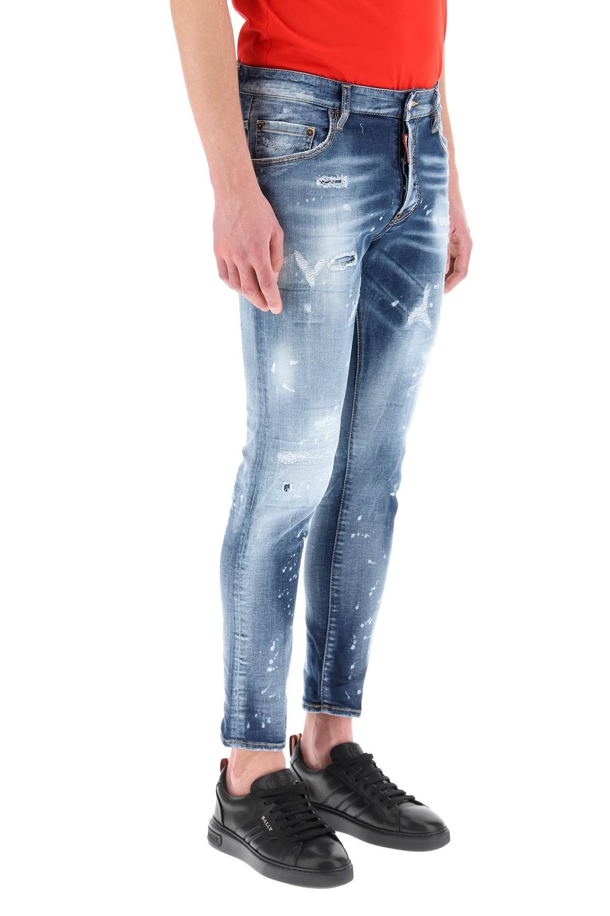 MEDIUM SPOTTY WASH SKATER JEANS - 3