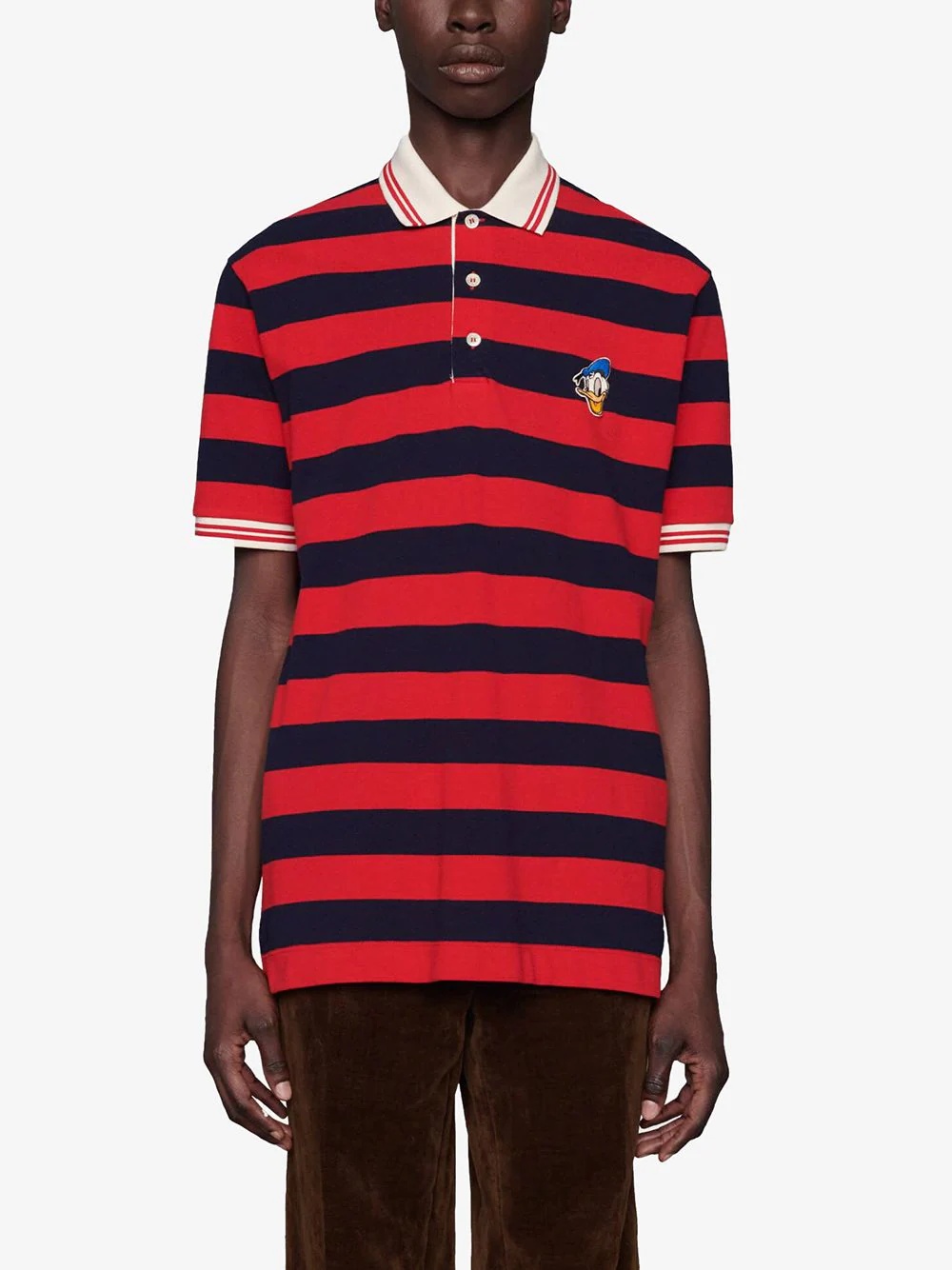 x Disney appliquéd striped polo shirt - 3