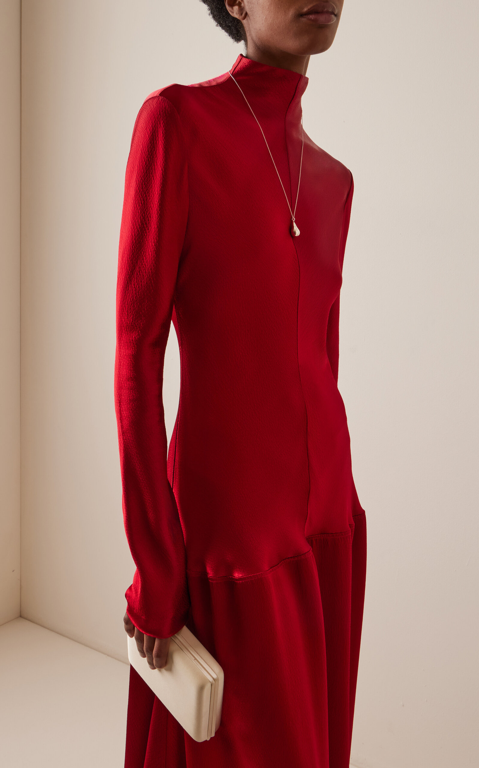 Mila Bias Cut Dress red - 2