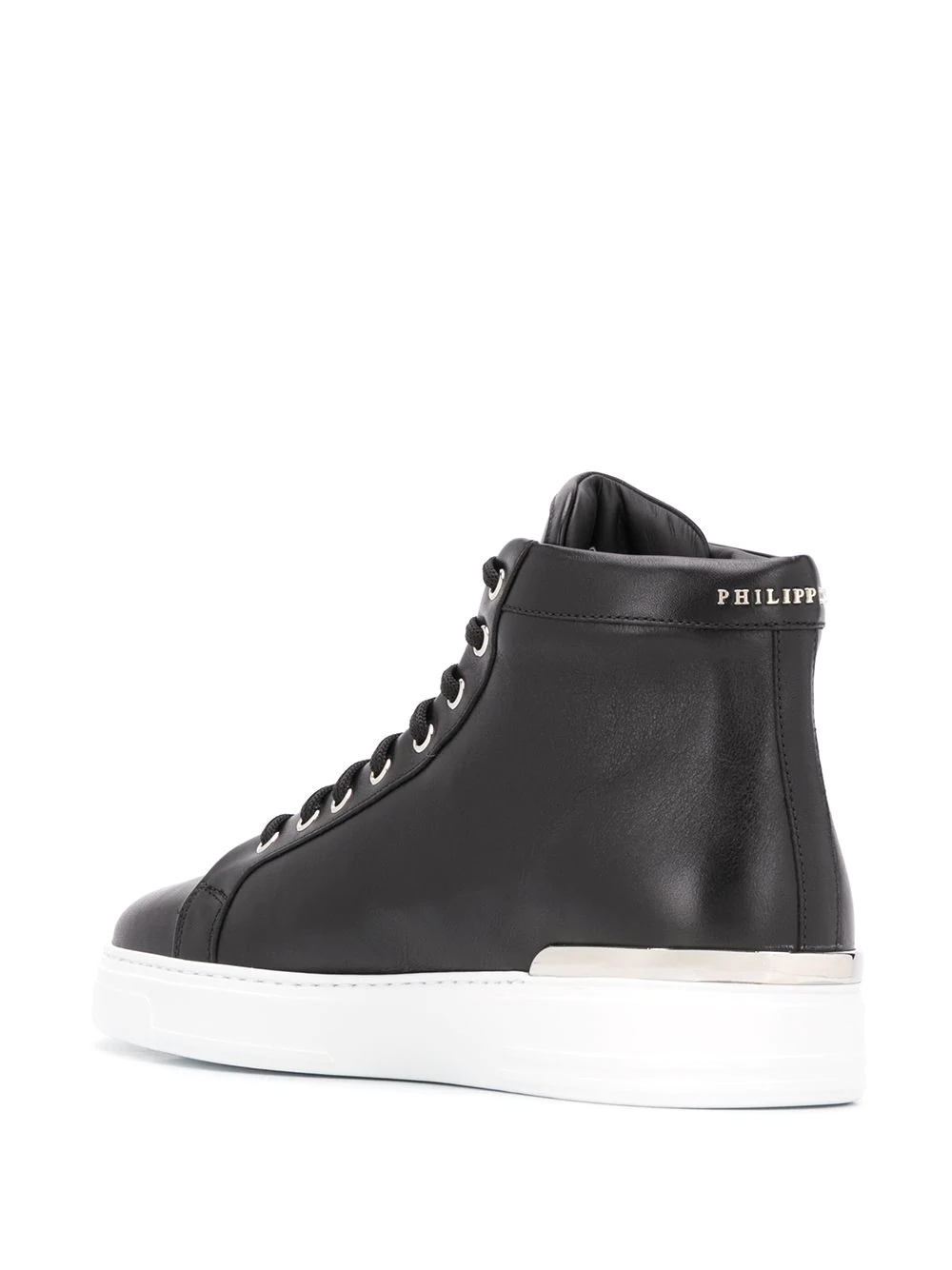 skull-motif high-top sneakers - 3