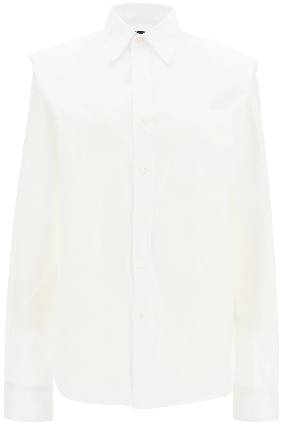 SHIRT WITH PADDED AND FOLDED SHOULDERS - 1