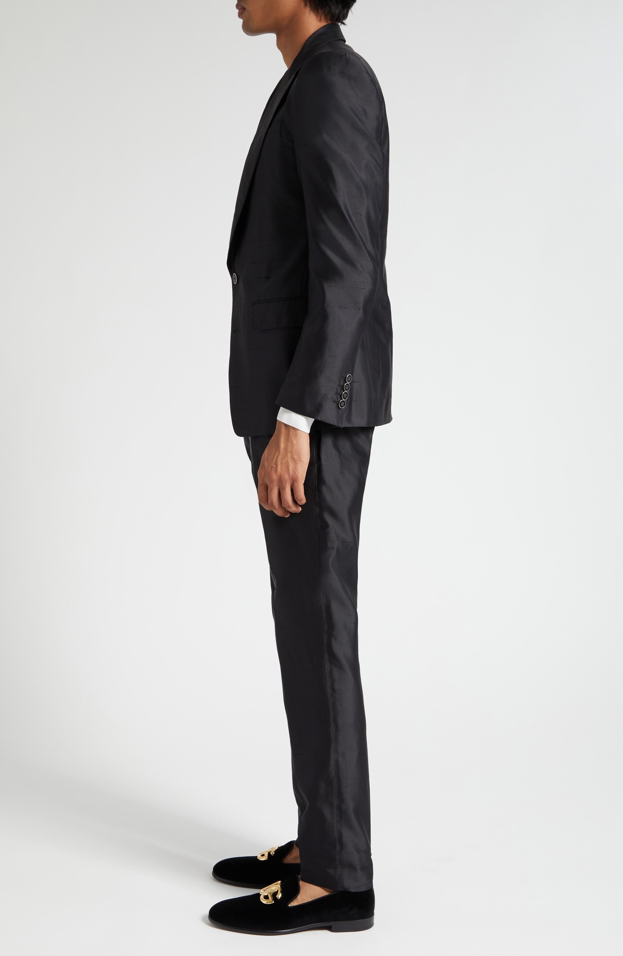 Sicilia Fit Silk Shantung Two-Piece Suit - 3