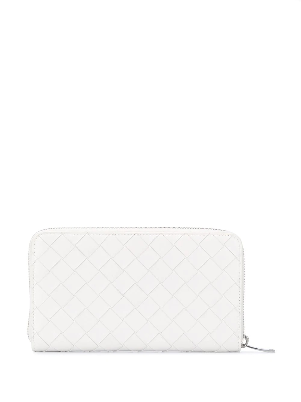 Intrecciato zip-around wallet - 2