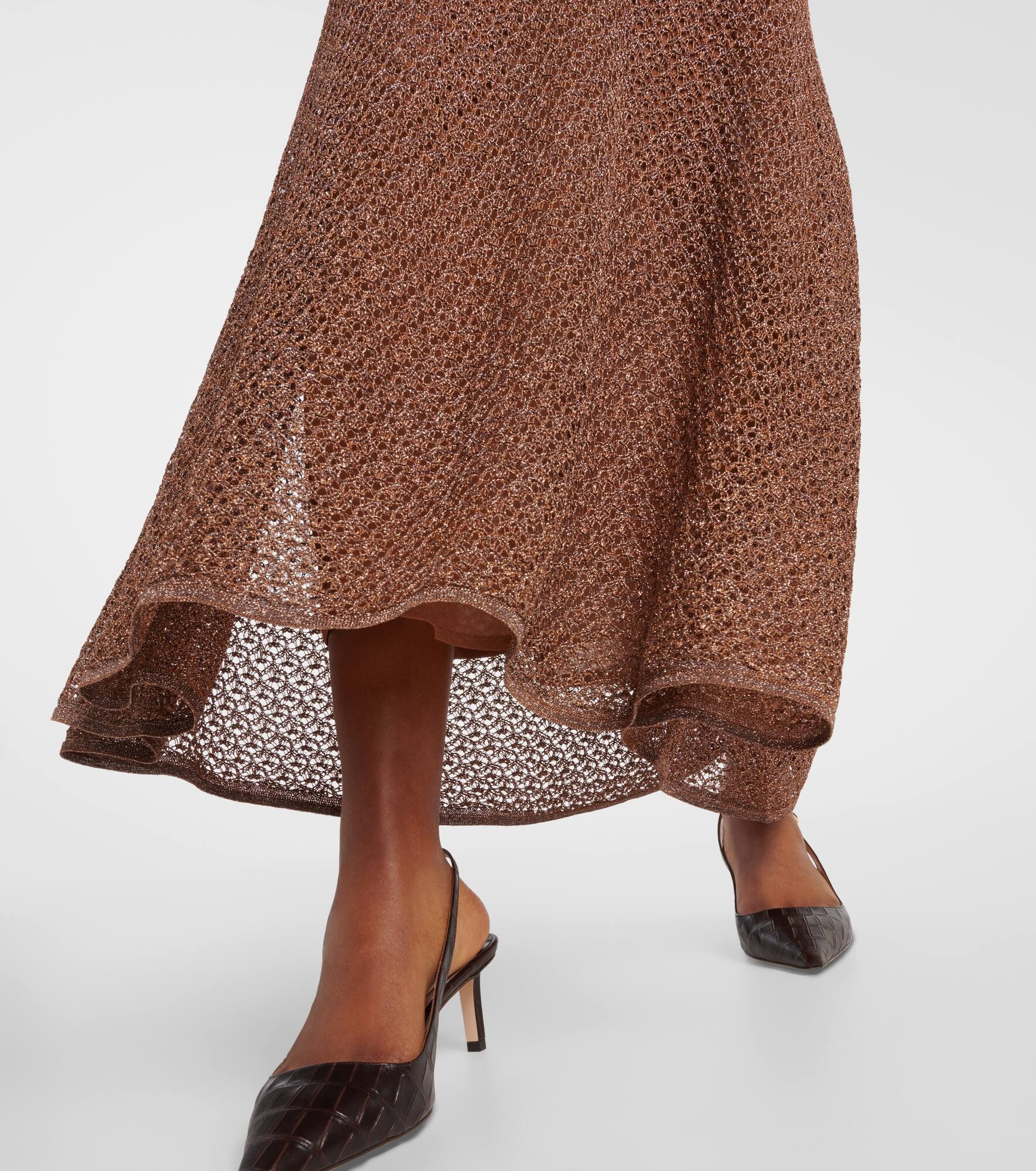 Open-knit Lurex® maxi dress - 5