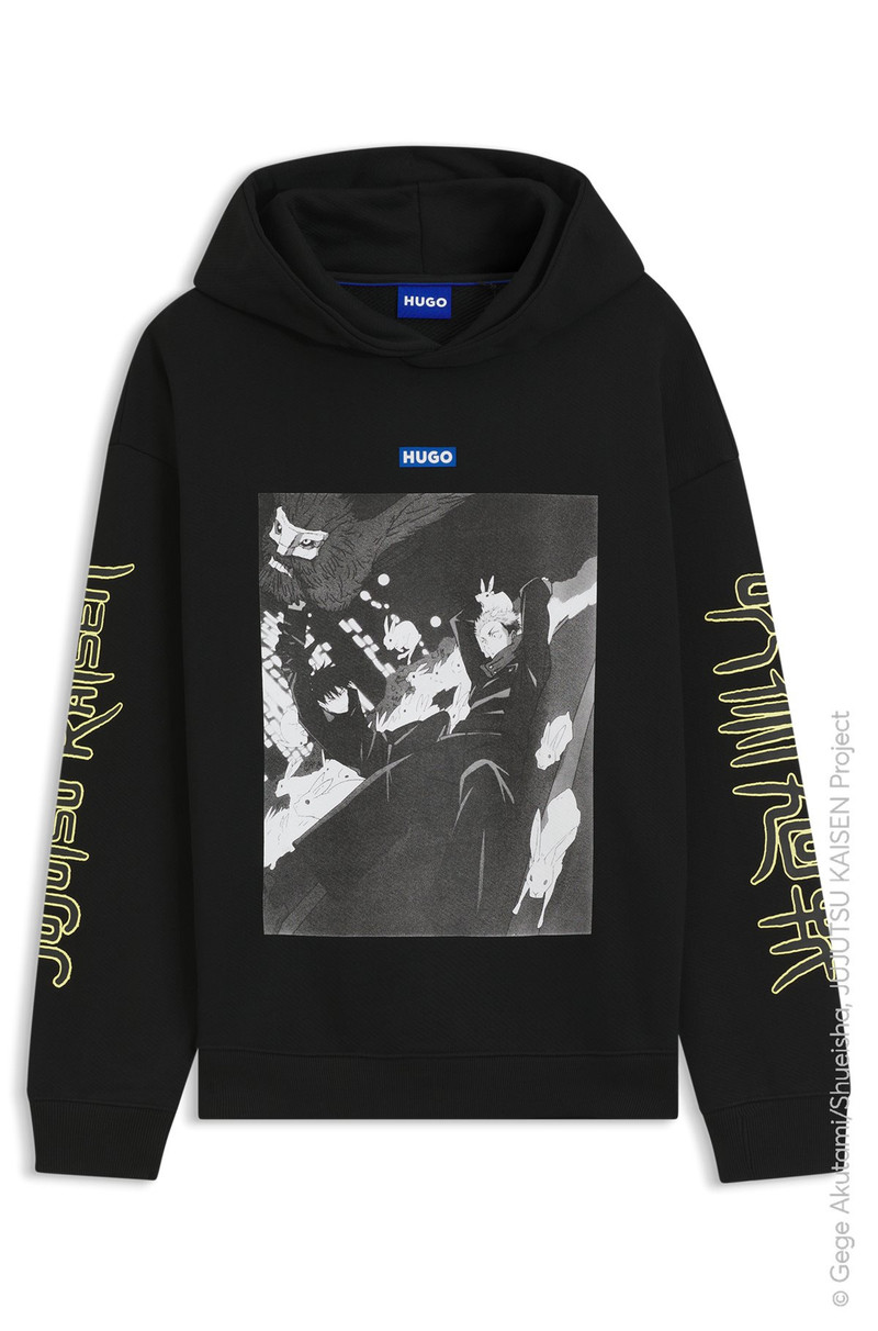 HUGO X JUJUTSU KAISEN HOODIE WITH MEGUMI AND YUJI PRINT 1